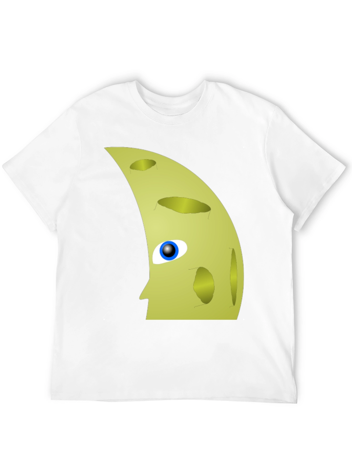 Moon Face Graphic Tee - Unique Mens Black T-Shirt