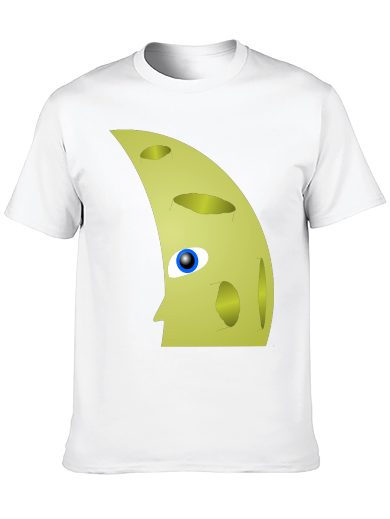 Moon Face Graphic Tee - Unique Mens Black T-Shirt