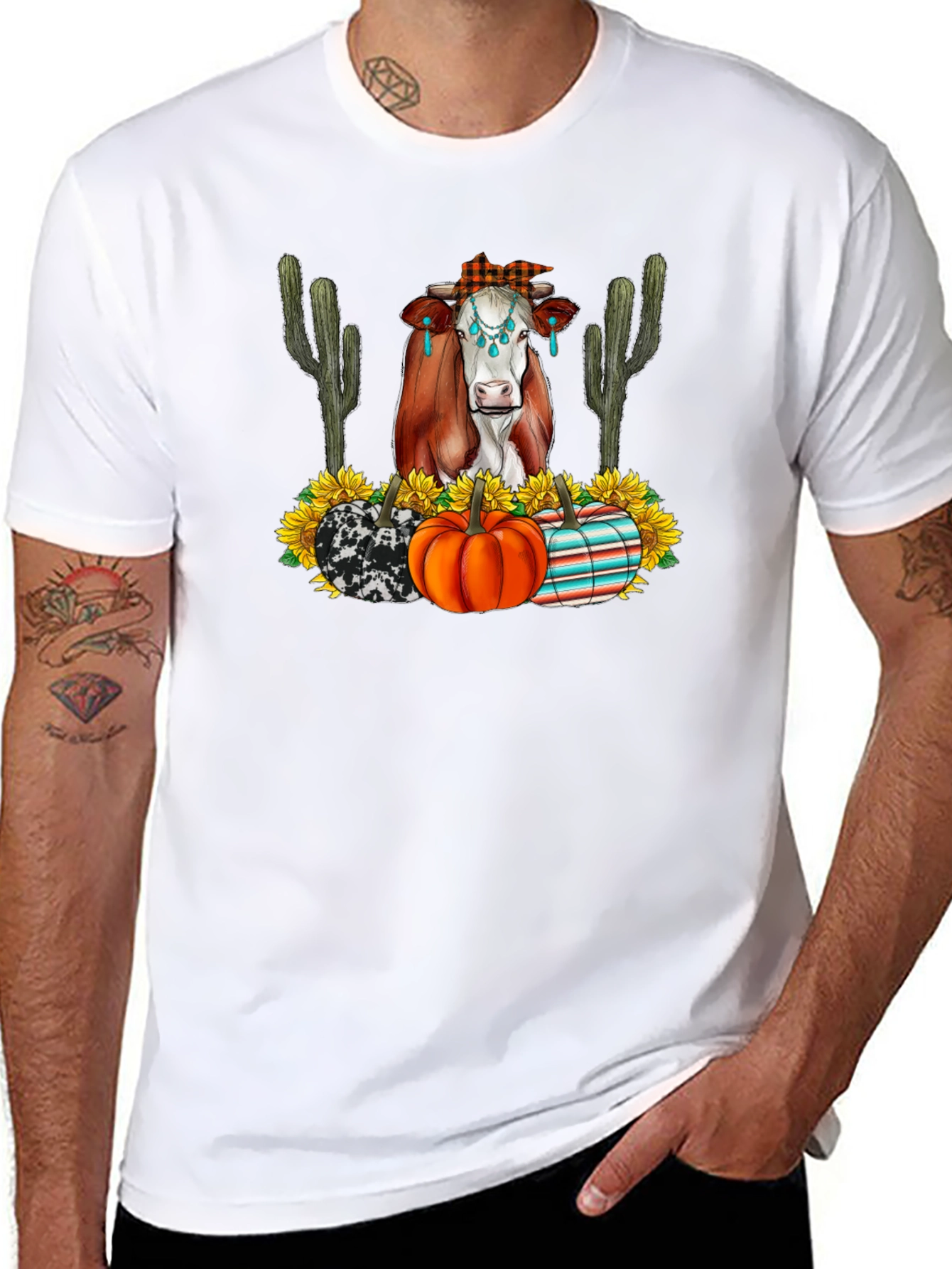 Cow & Pumpkin Graphic Tee