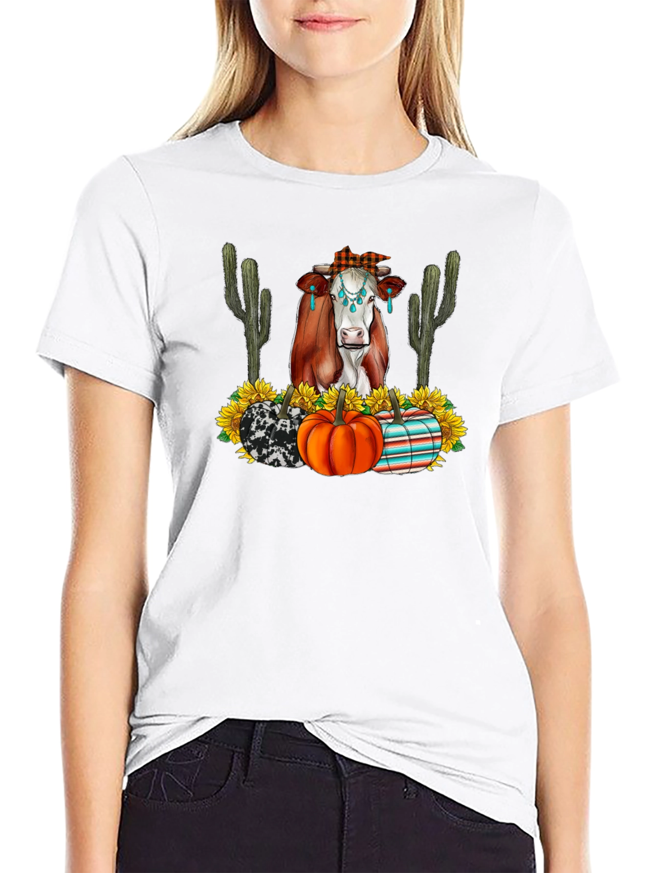 Cow & Pumpkin Graphic Tee