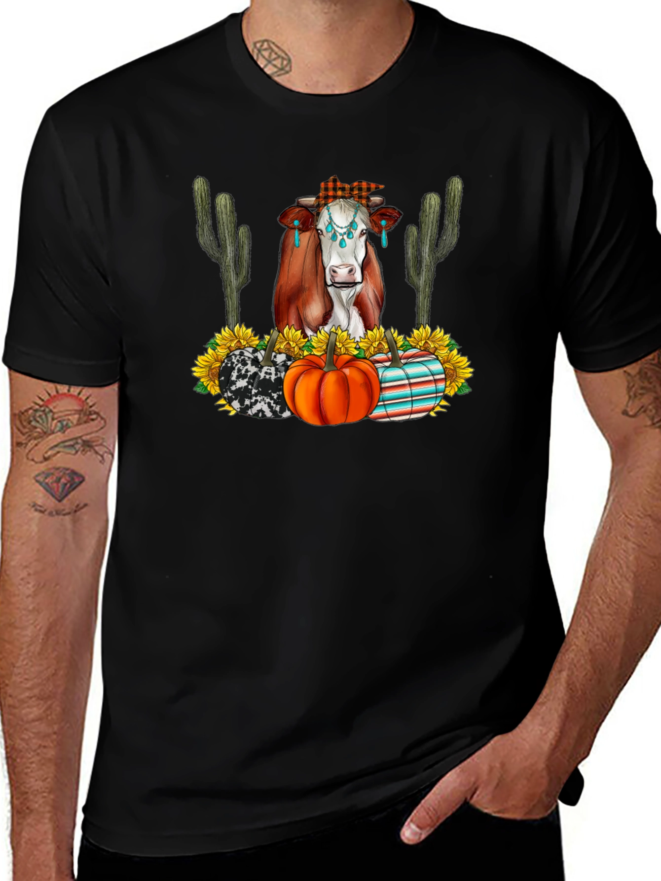 Cow & Pumpkin Graphic Tee