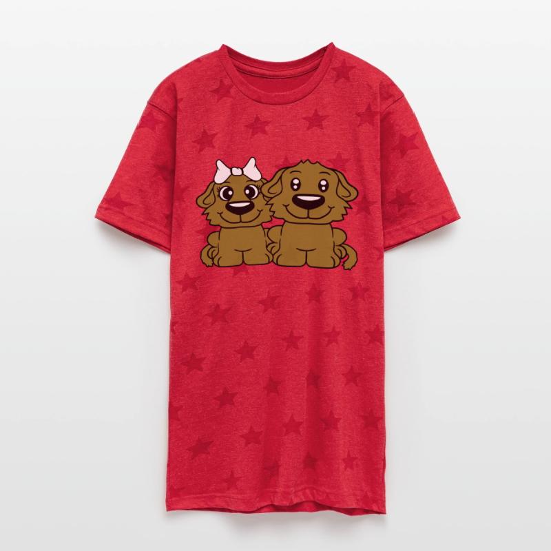 2 Dogs Team Two Friends Couple In Love Girl Boy