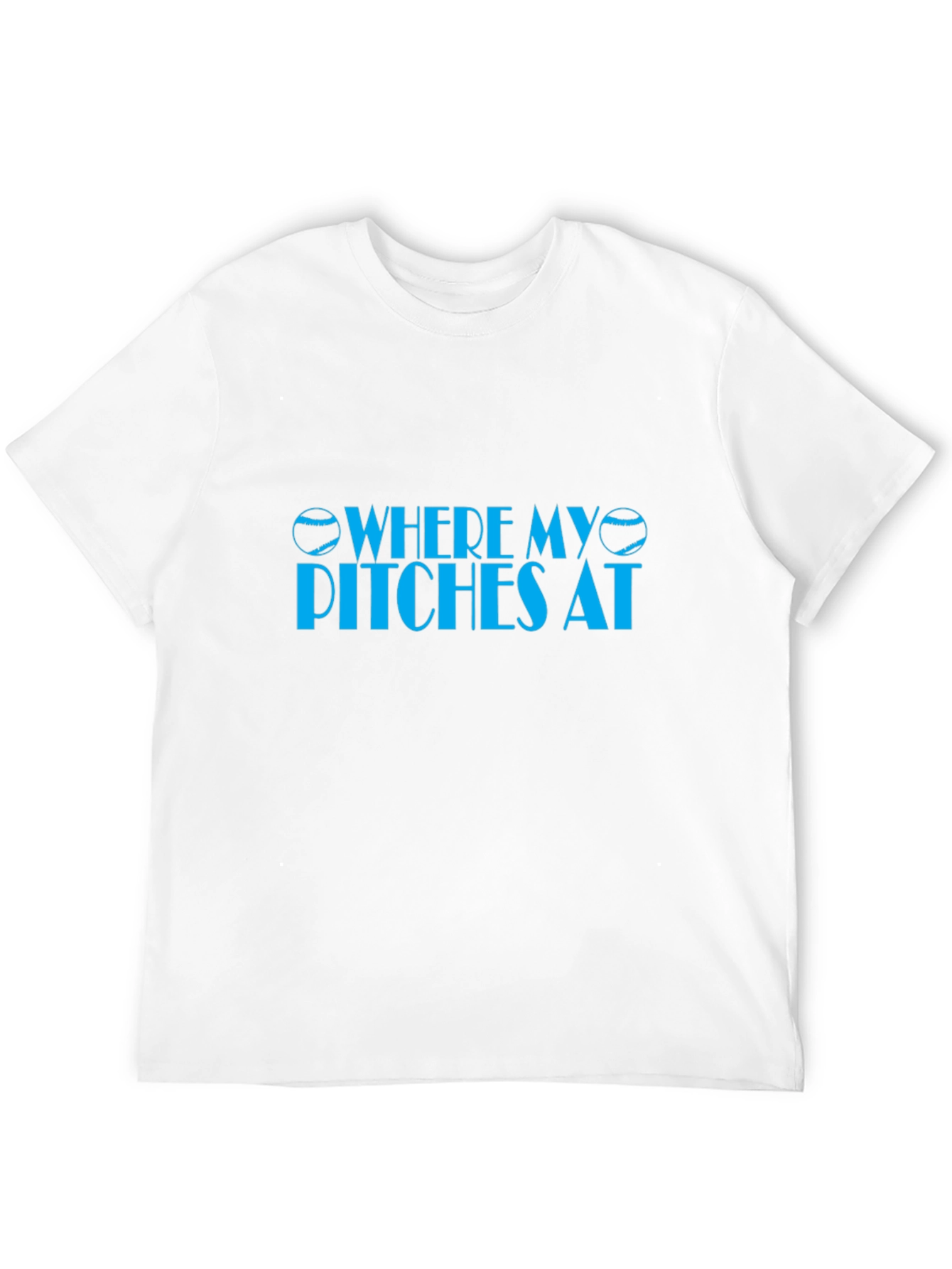 Where My Pitches At Baseball Graphic T-Shirt