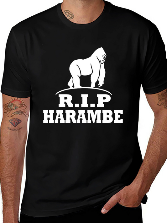 R.I.P Harambe Gorilla Graphic T-Shirt