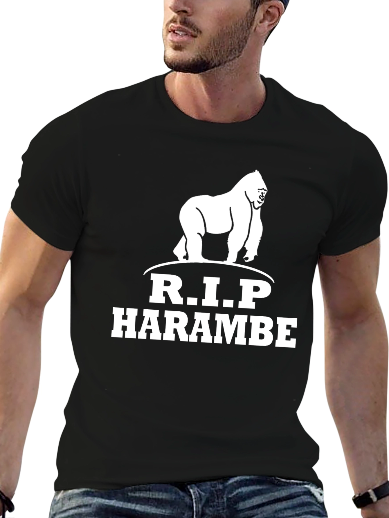 R.I.P Harambe Gorilla Graphic T-Shirt