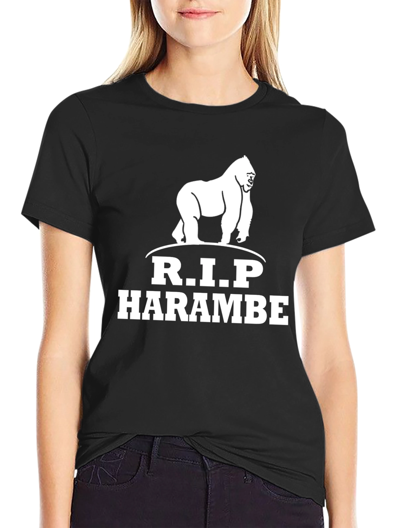 R.I.P Harambe Gorilla Graphic T-Shirt