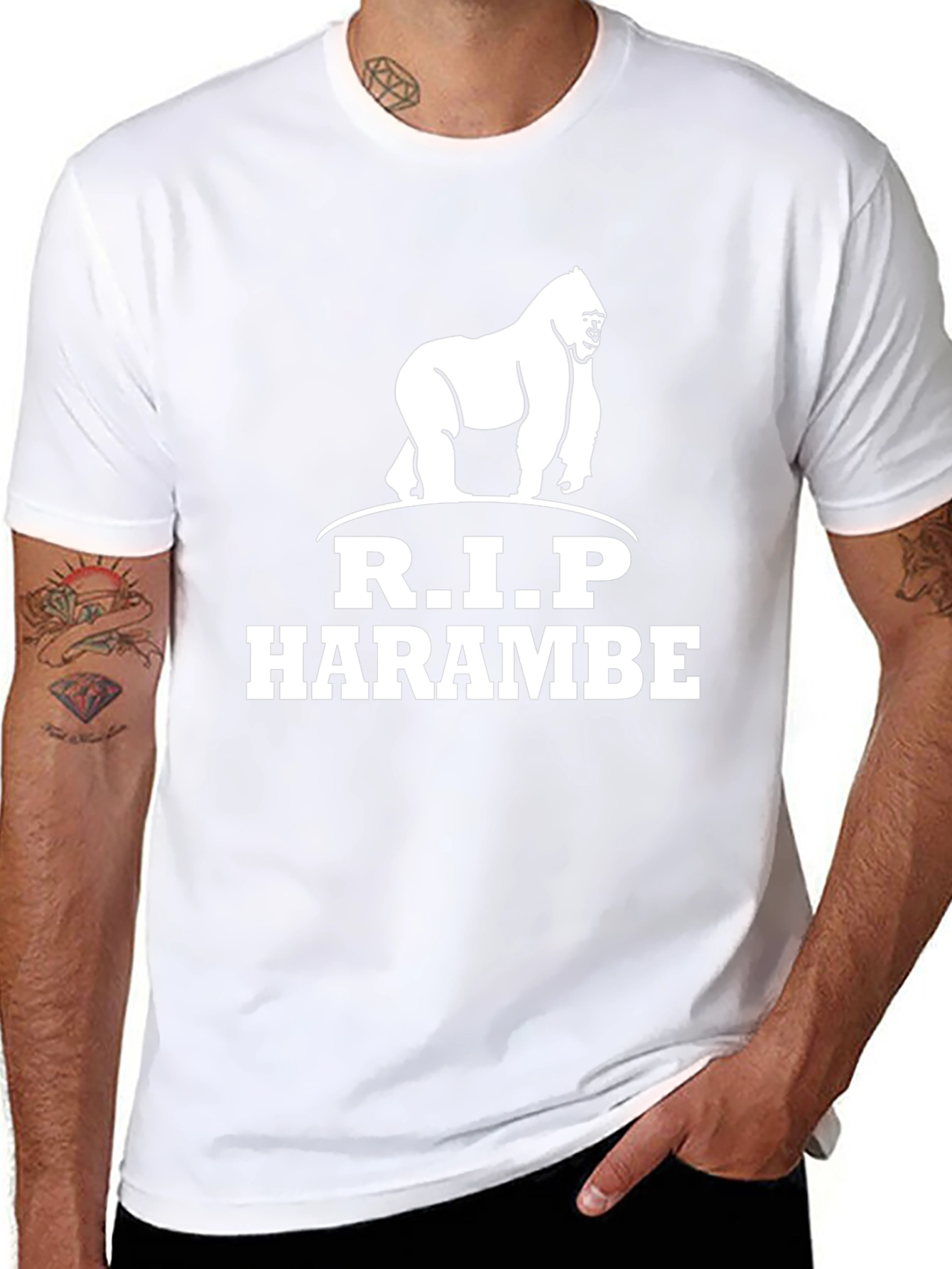 R.I.P Harambe Gorilla Graphic T-Shirt