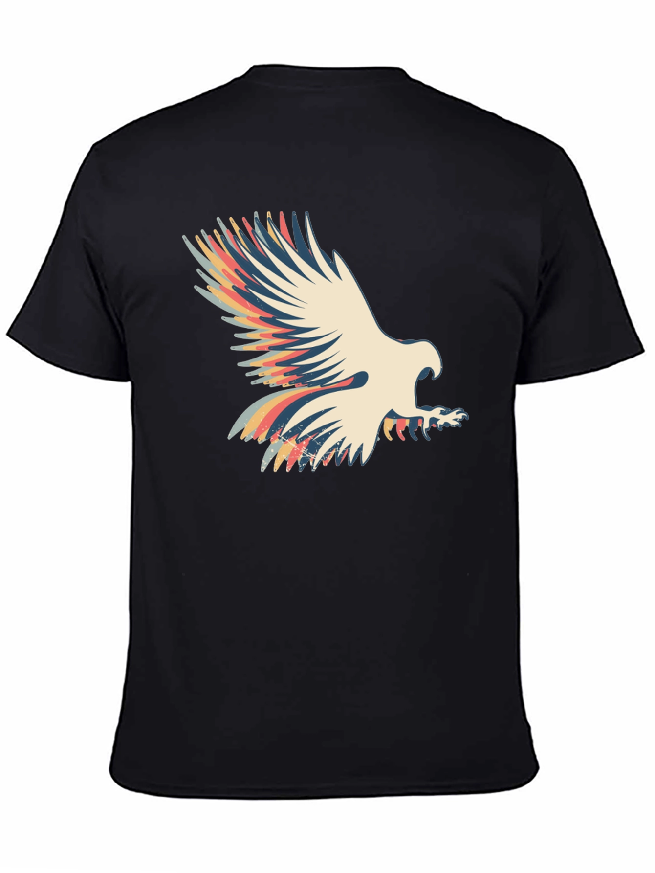 Retro Eagle Graphic T-Shirt - Black