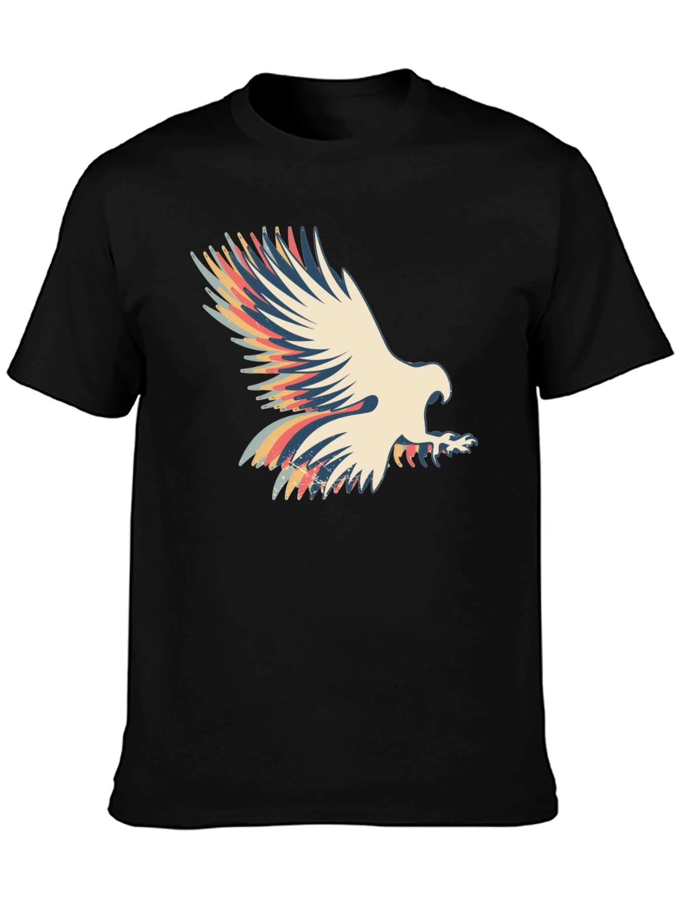 Retro Eagle Graphic T-Shirt - Black