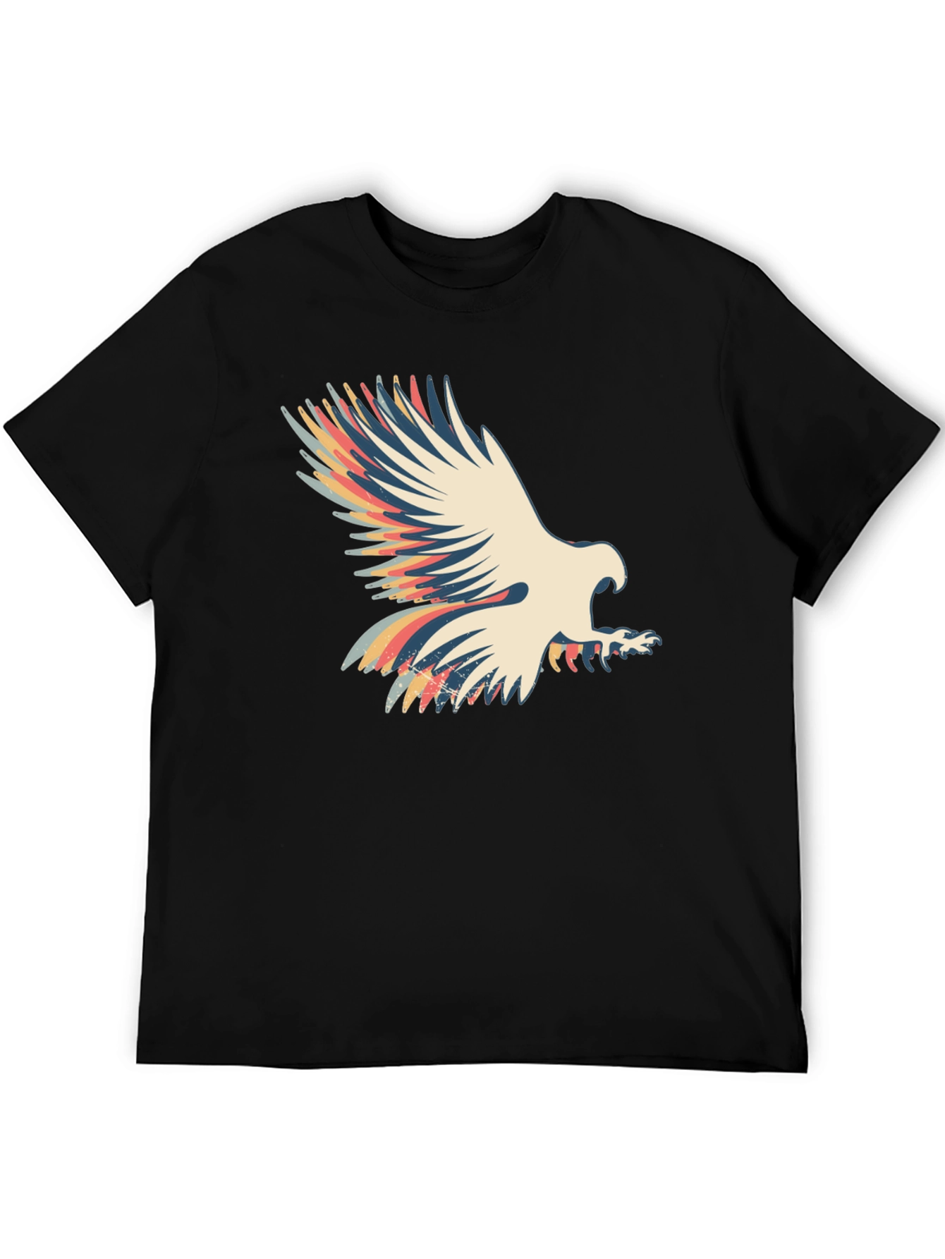 Retro Eagle Graphic T-Shirt - Black