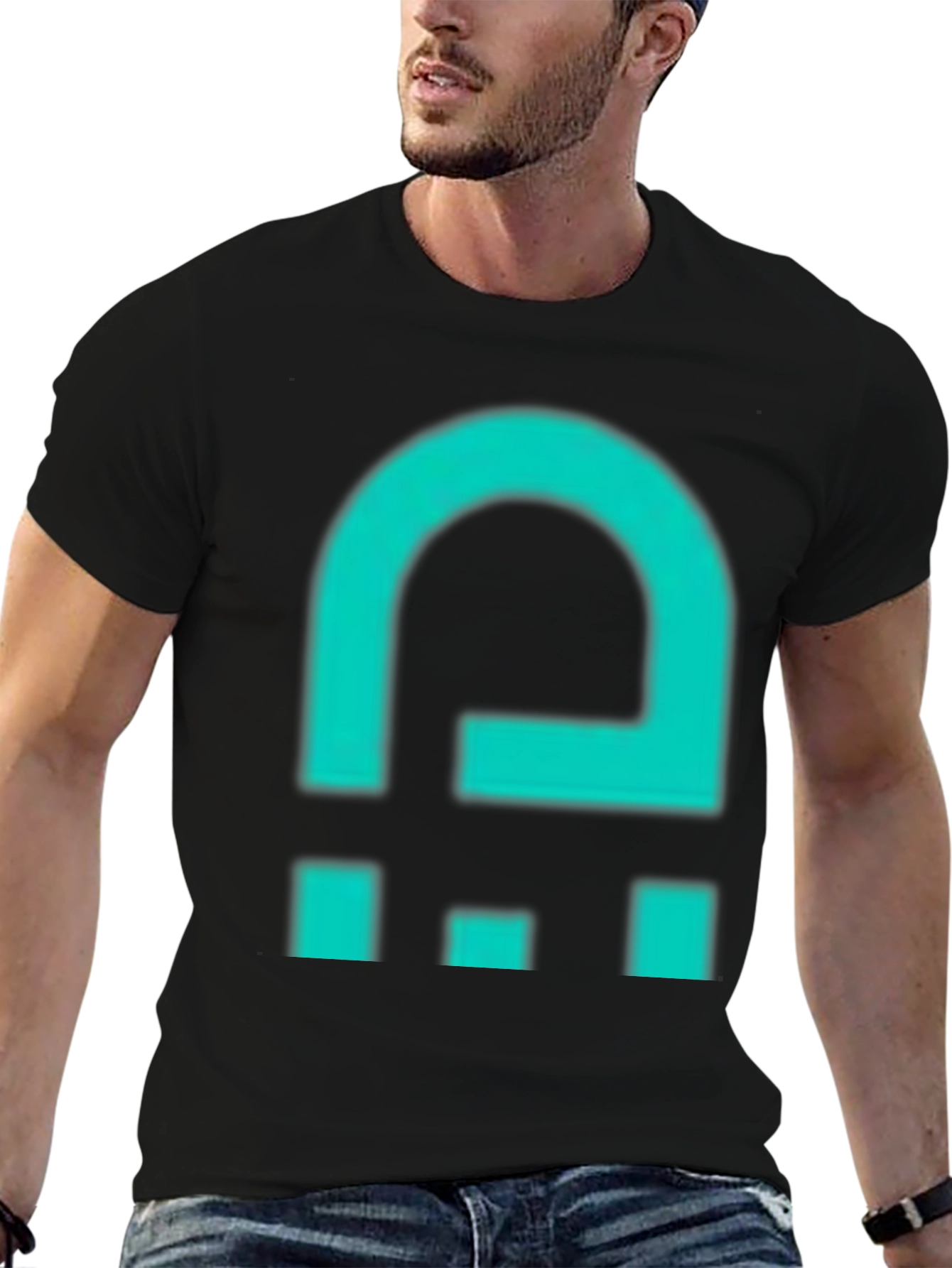 Abstract Graphic Print Crew Neck T-Shirt
