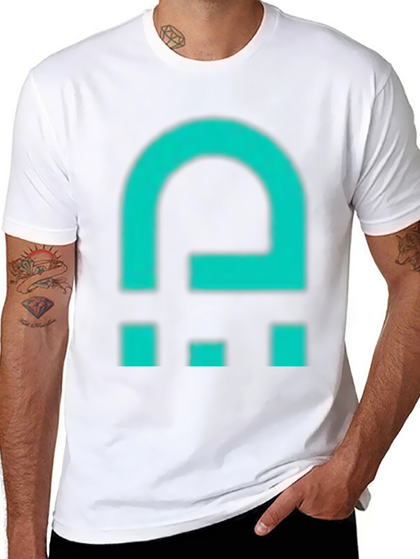 Abstract Graphic Print Crew Neck T-Shirt