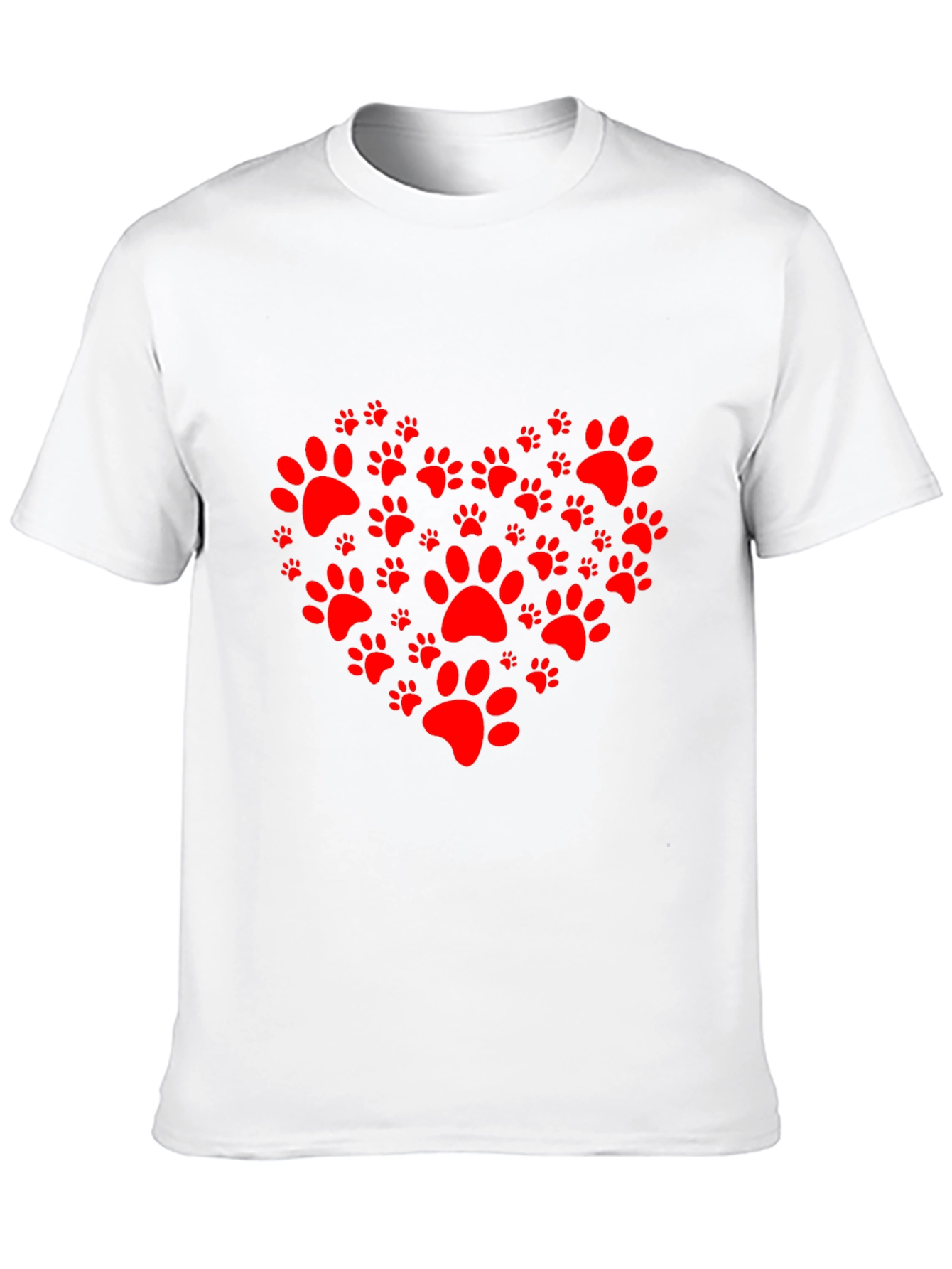 Heart Paw Print Tee - Pet Lover T-Shirt