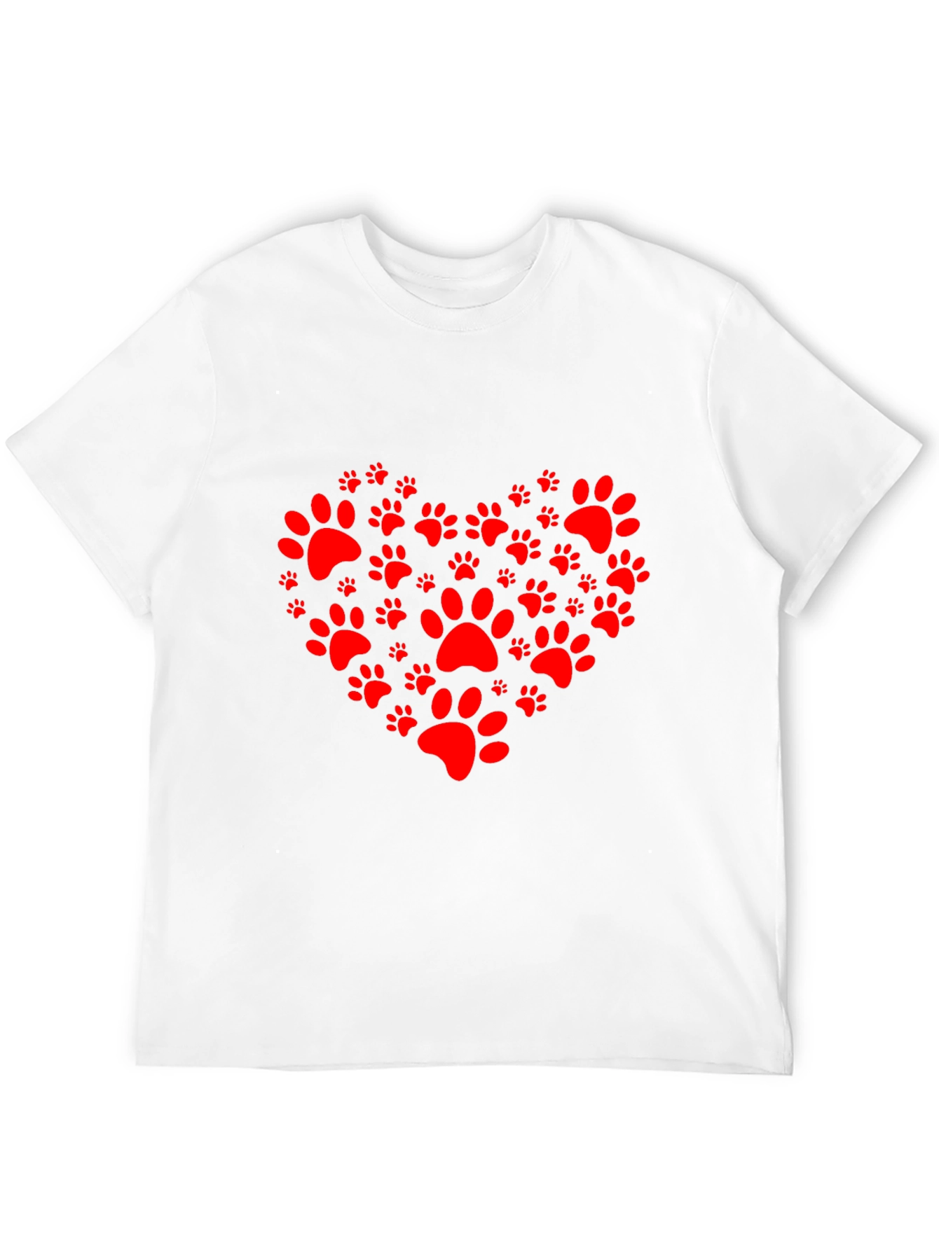 Heart Paw Print Tee - Pet Lover T-Shirt