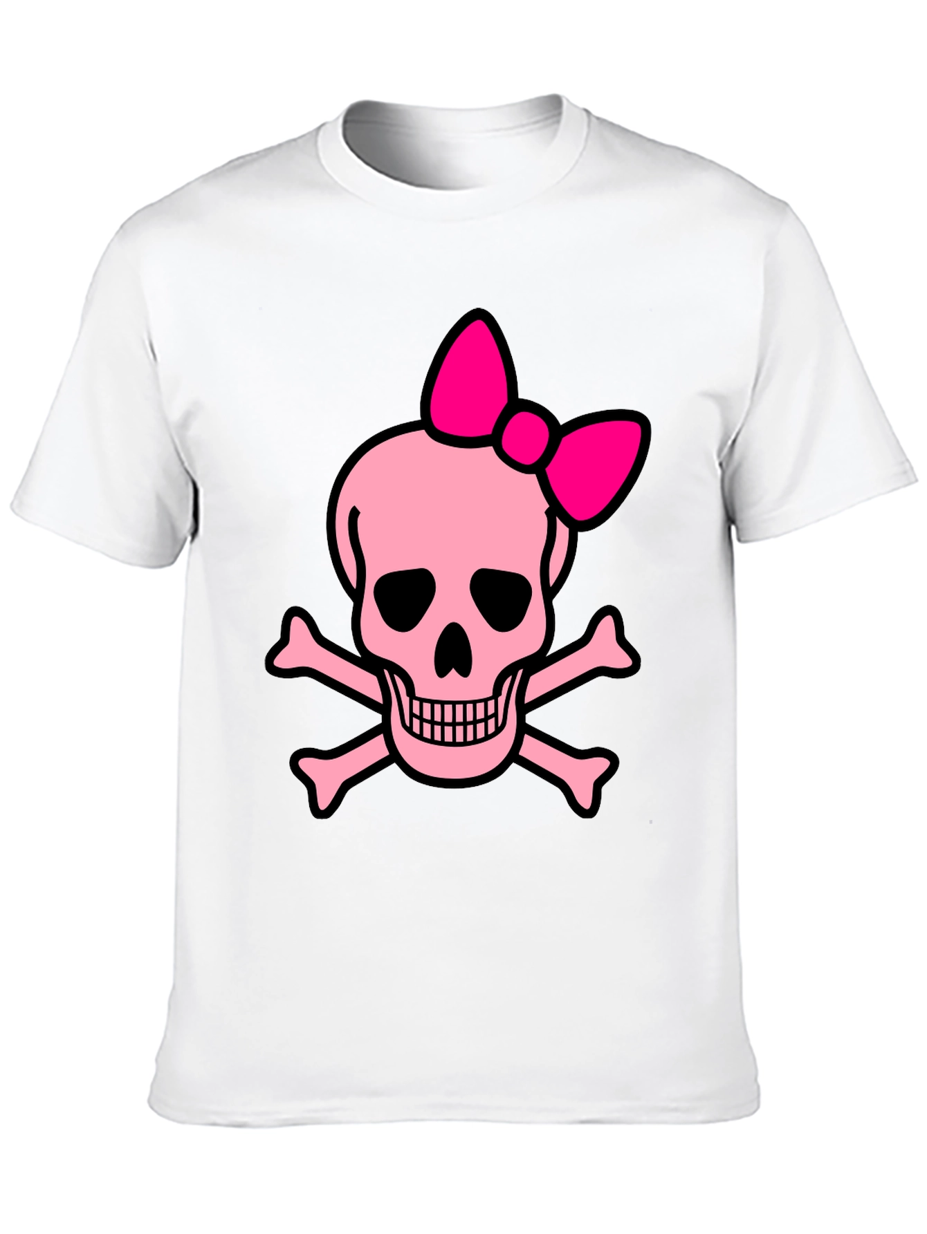 Pink Skull & Crossbones Bow T-Shirt