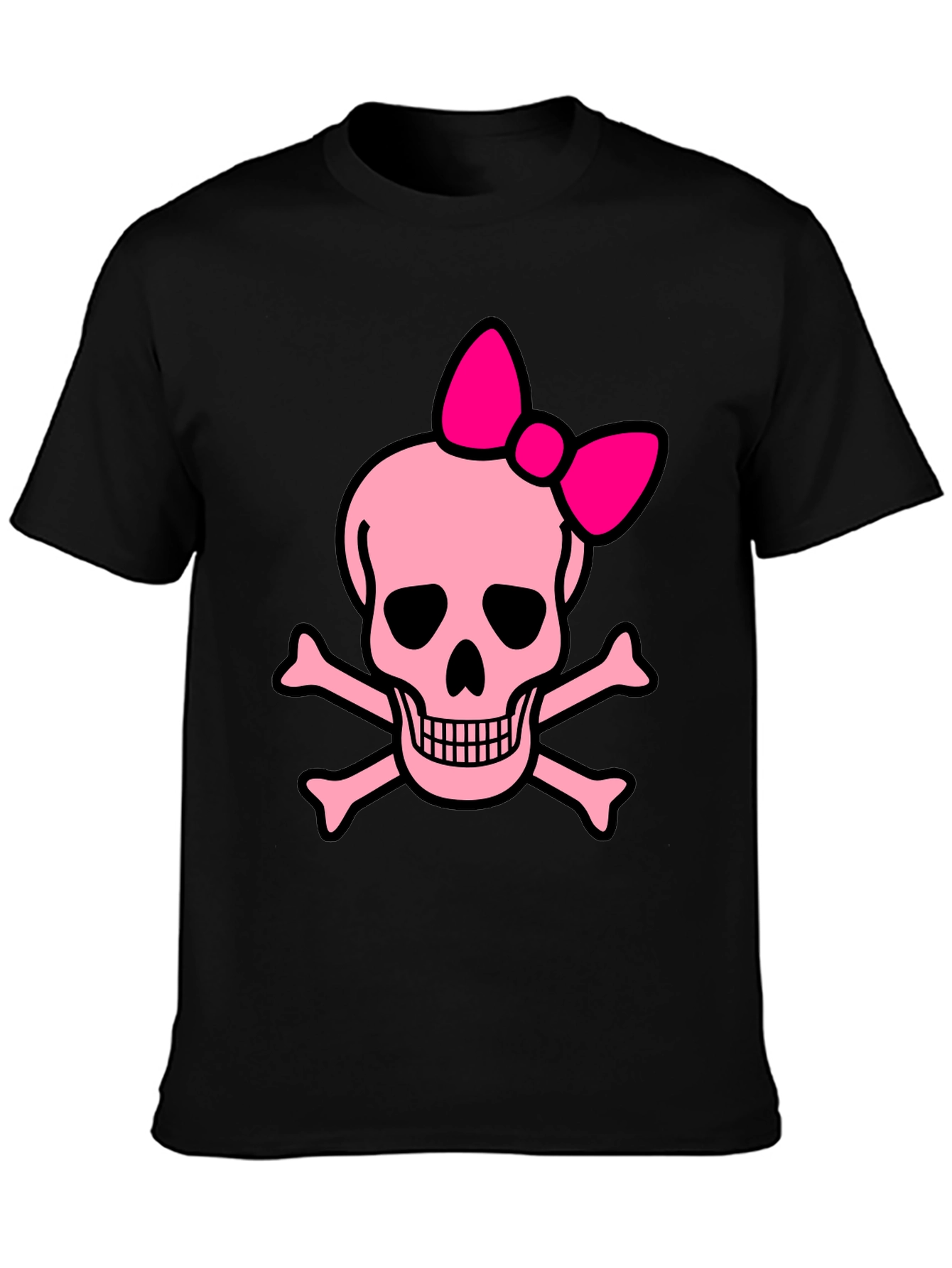 Pink Skull & Crossbones Bow T-Shirt