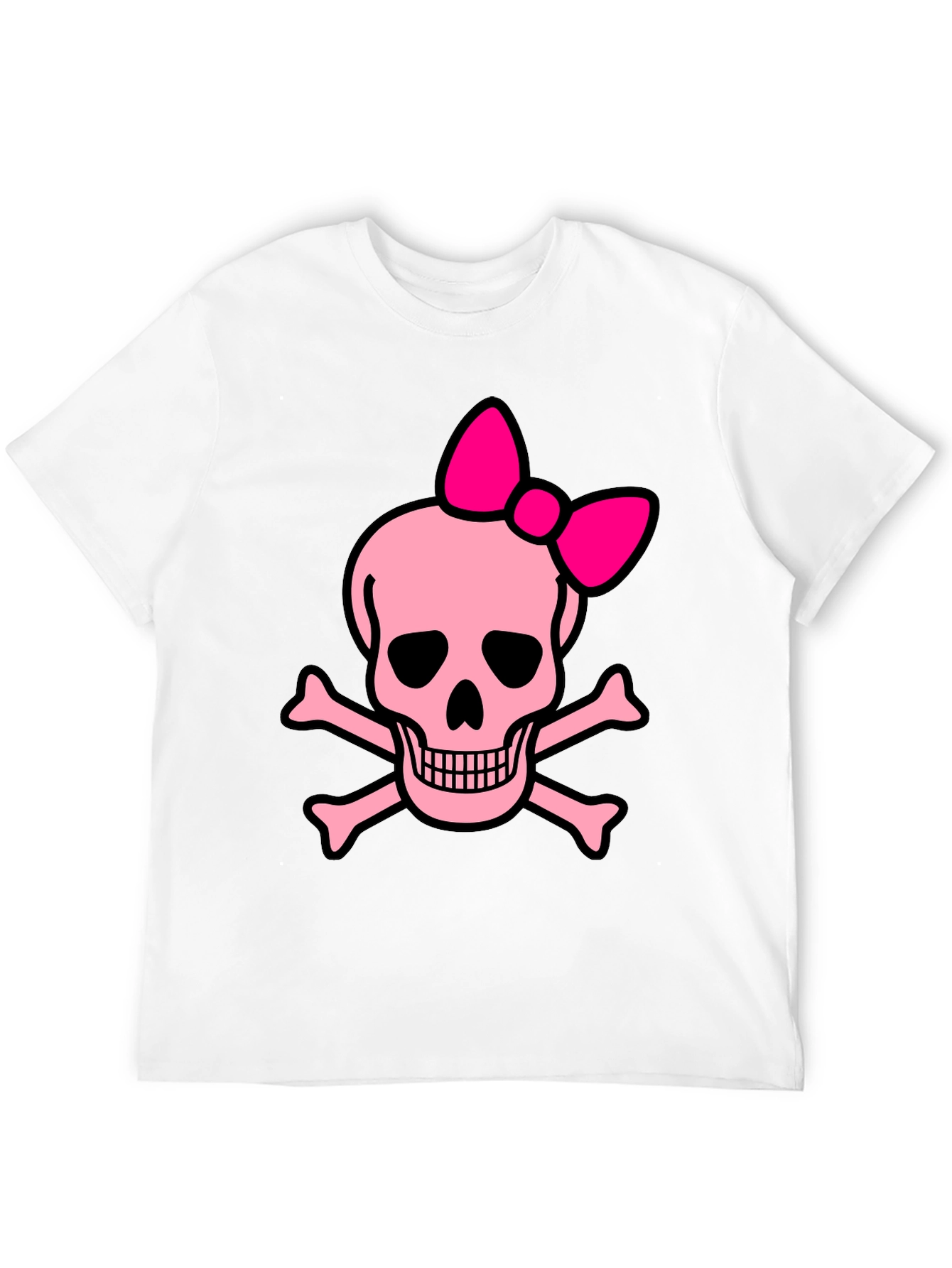 Pink Skull & Crossbones Bow T-Shirt