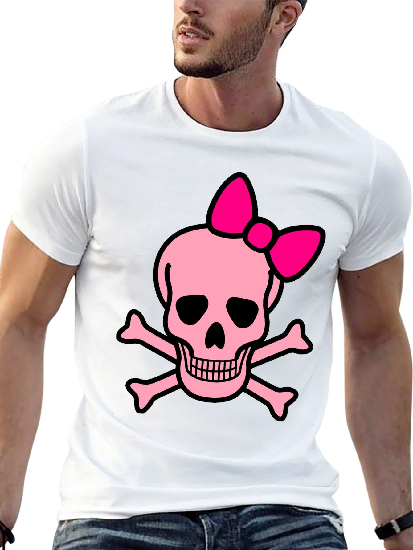 Pink Skull & Crossbones Bow T-Shirt