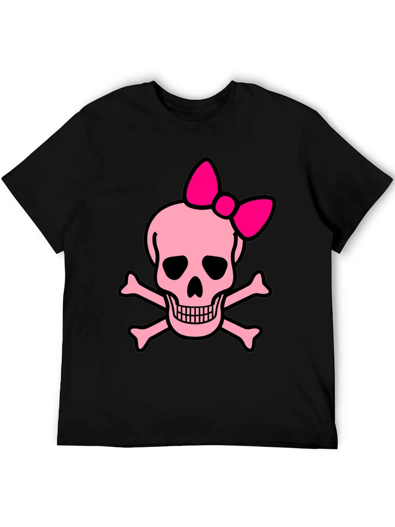 Pink Skull & Crossbones Bow T-Shirt