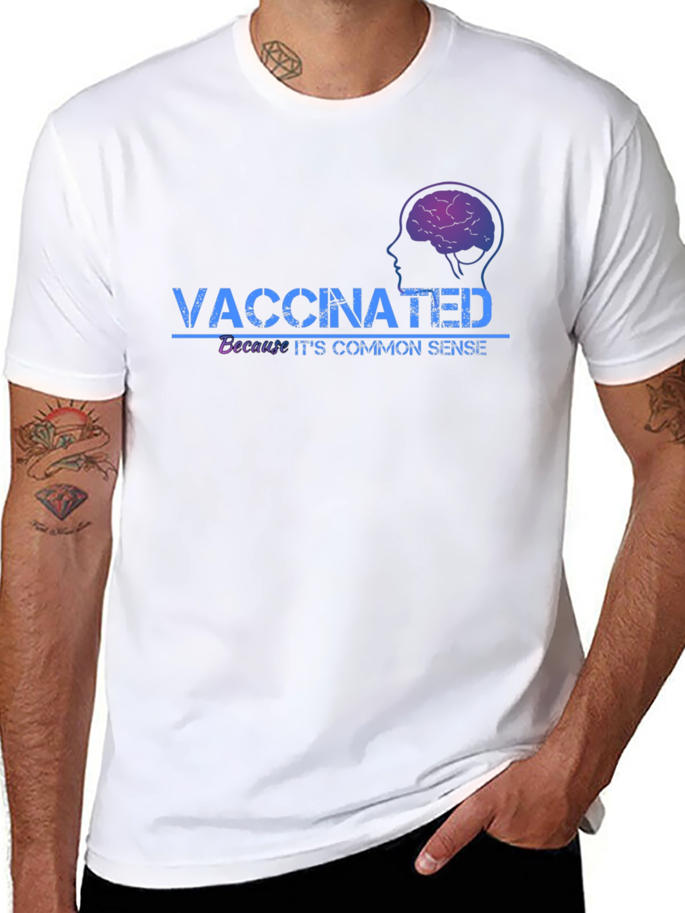 Vaccinated Common Sense T-Shirt - Black
