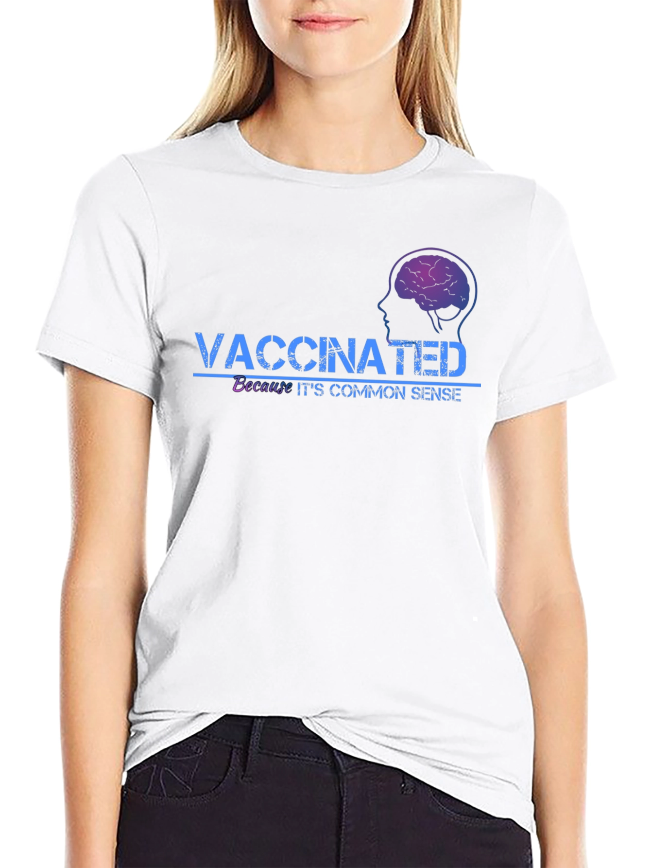 Vaccinated Common Sense T-Shirt - Black