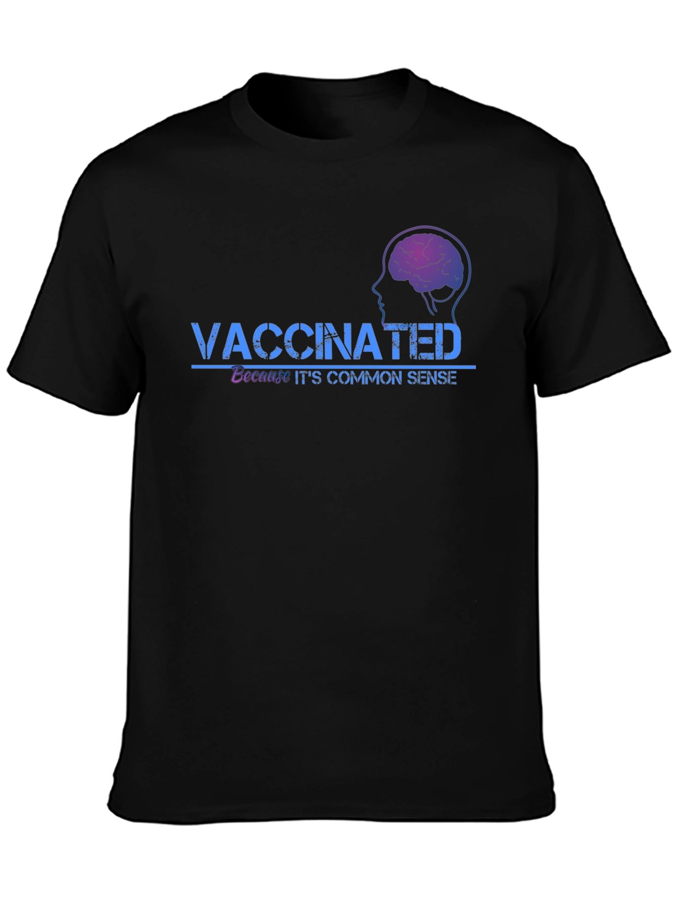 Vaccinated Common Sense T-Shirt - Black