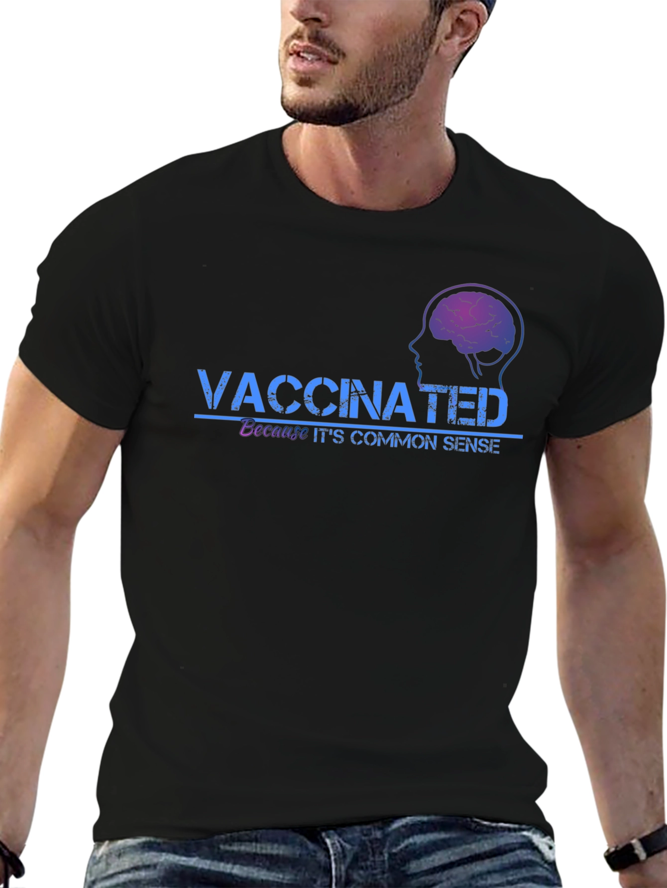Vaccinated Common Sense T-Shirt - Black