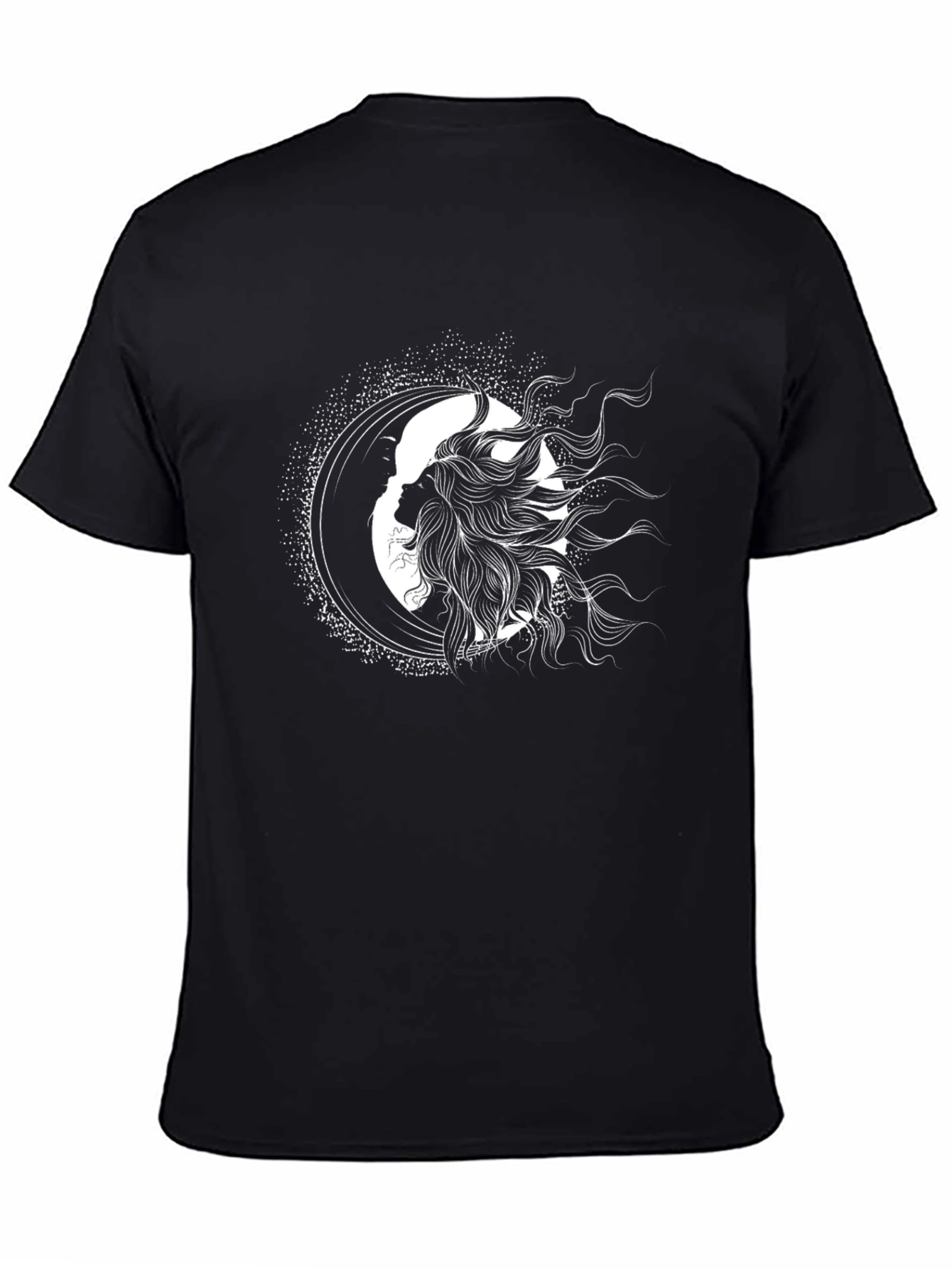 Celestial Silhouette Graphic Black T-Shirt