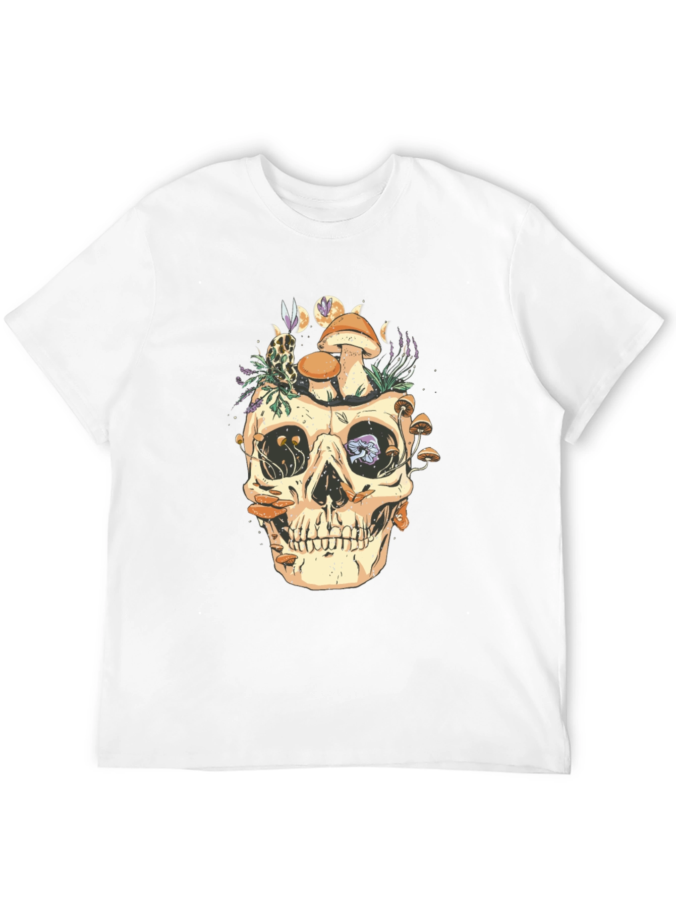 Skull & Mushroom Graphic T-Shirt