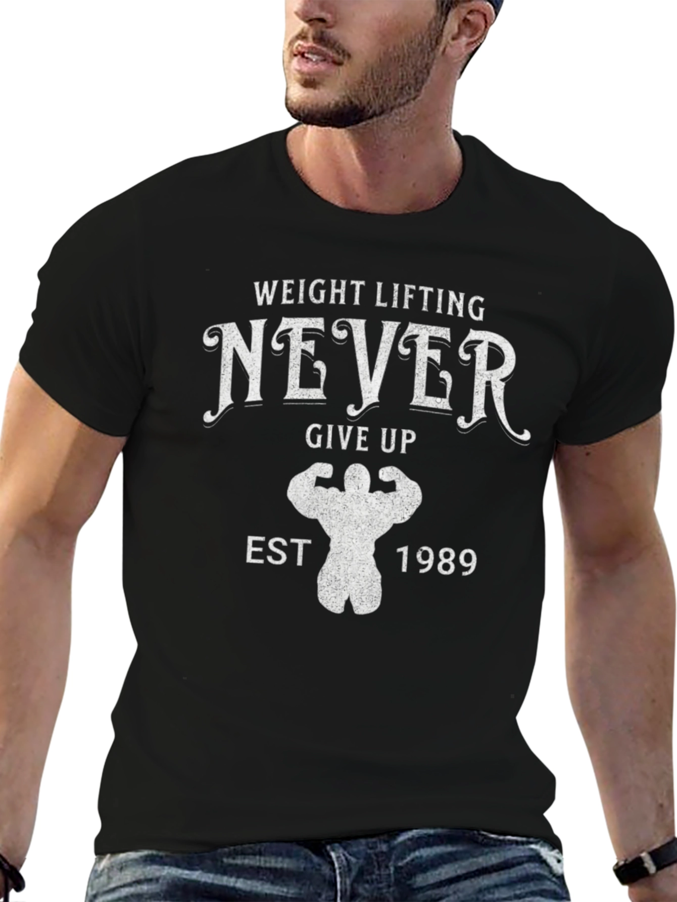 Weight Lifting Never Give Up T-Shirt