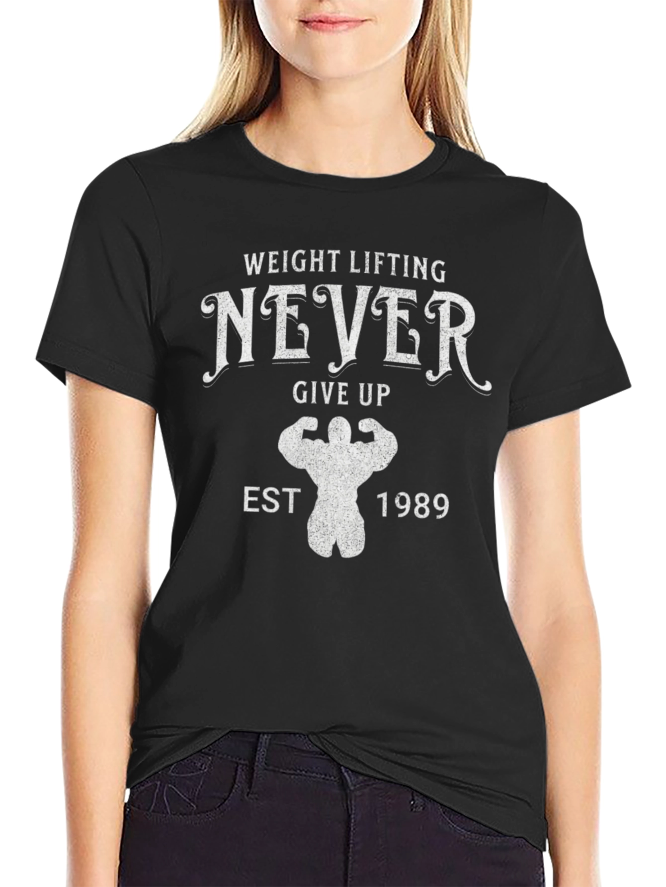 Weight Lifting Never Give Up T-Shirt