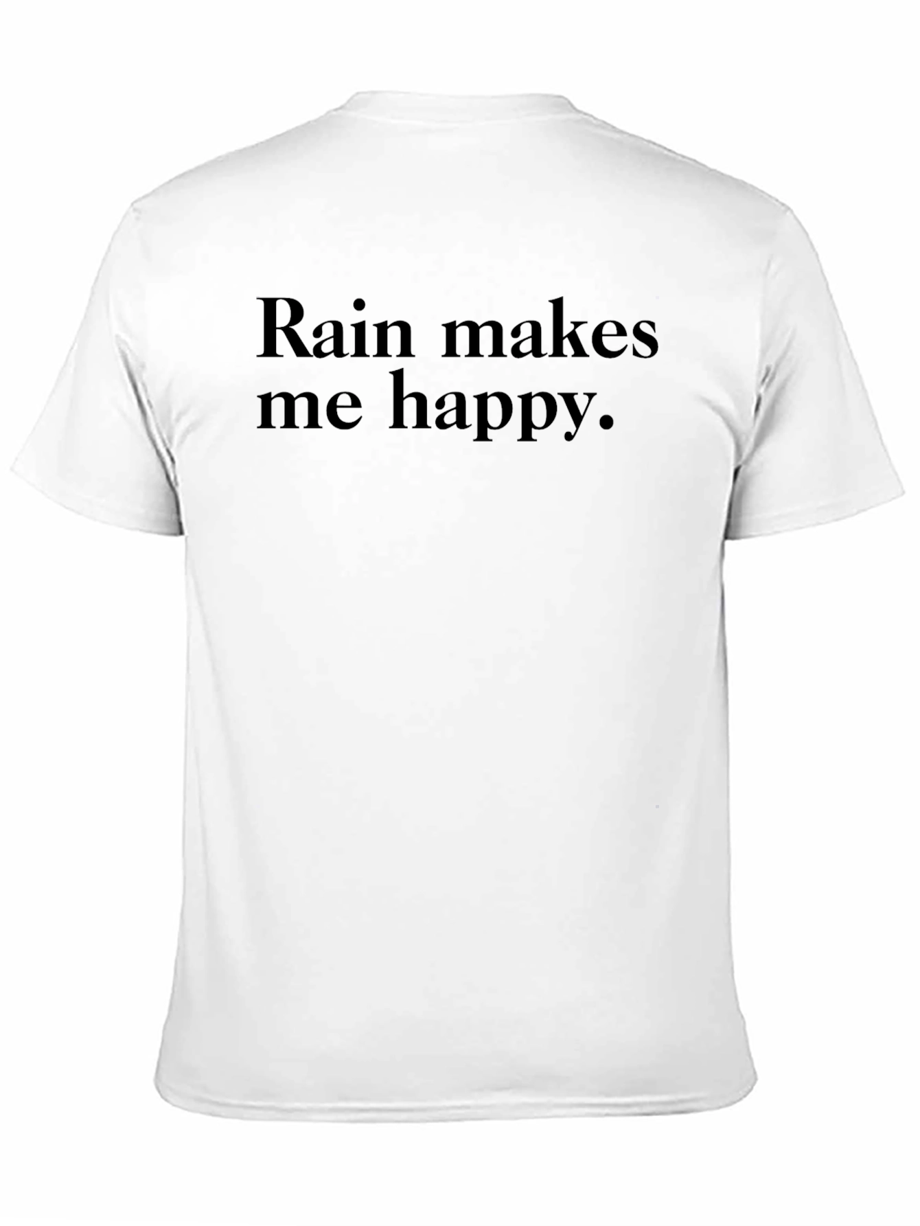 Rain Makes Me Happy Black Graphic Tee
