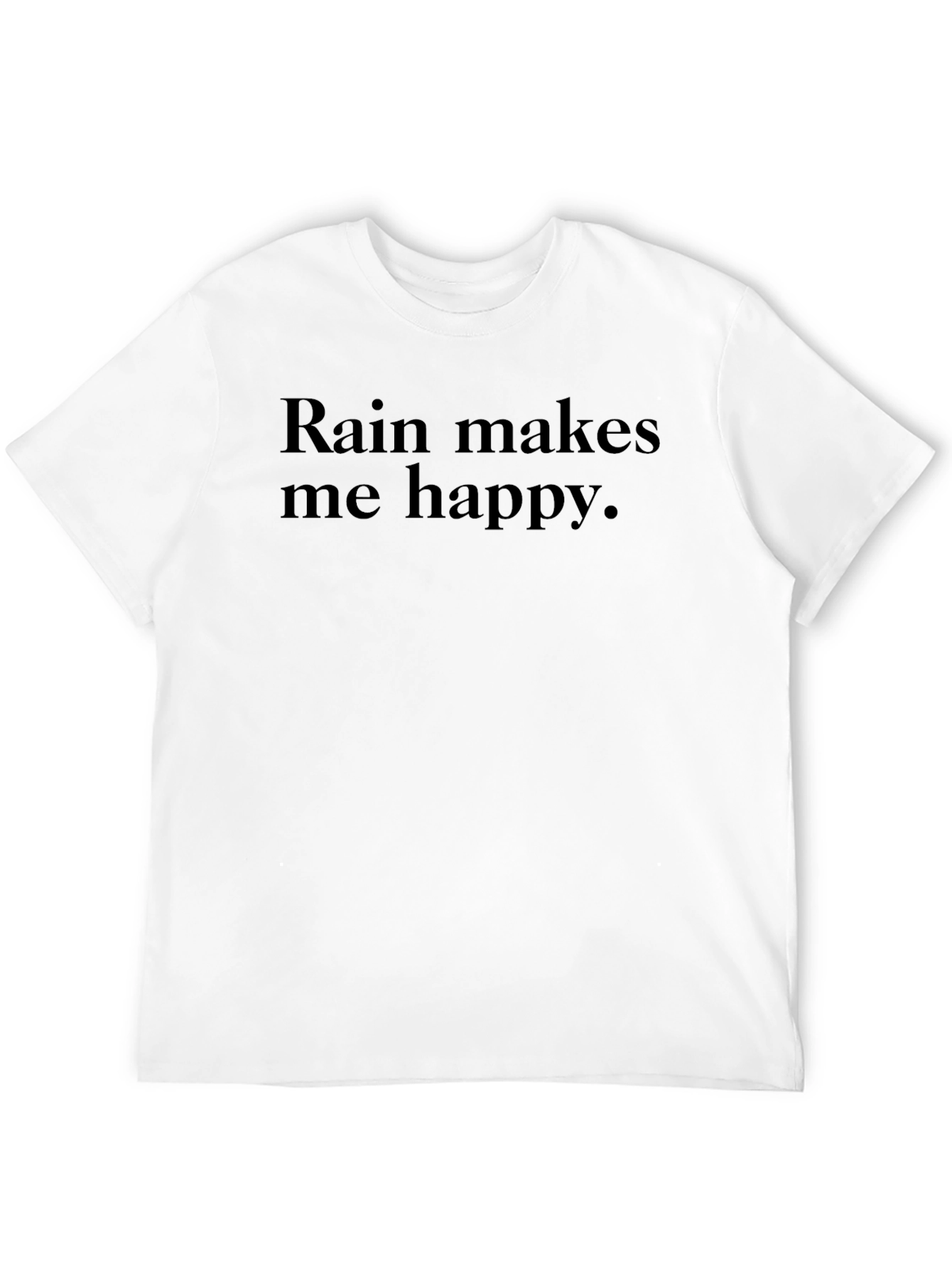 Rain Makes Me Happy Black Graphic Tee