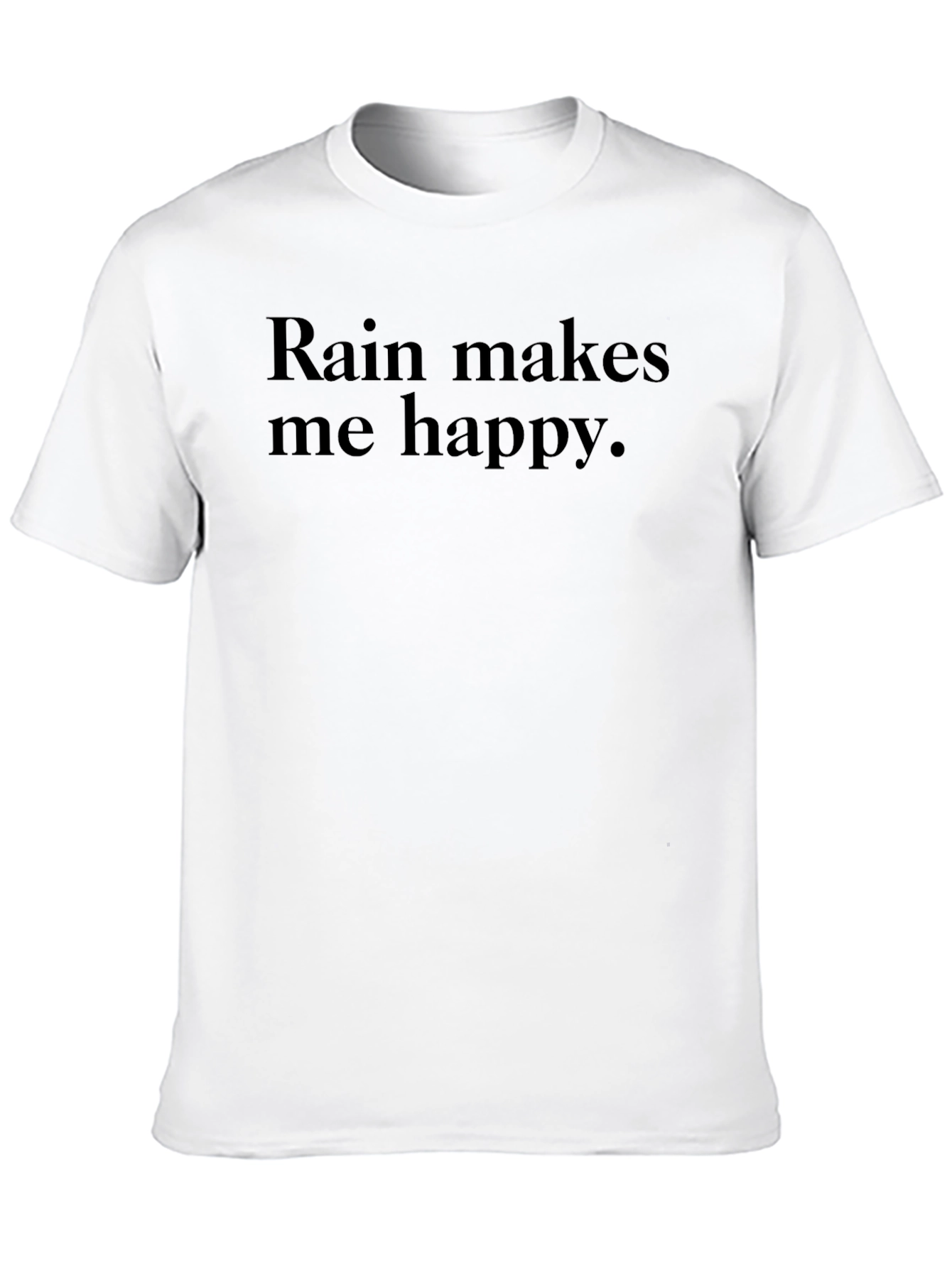 Rain Makes Me Happy Black Graphic Tee