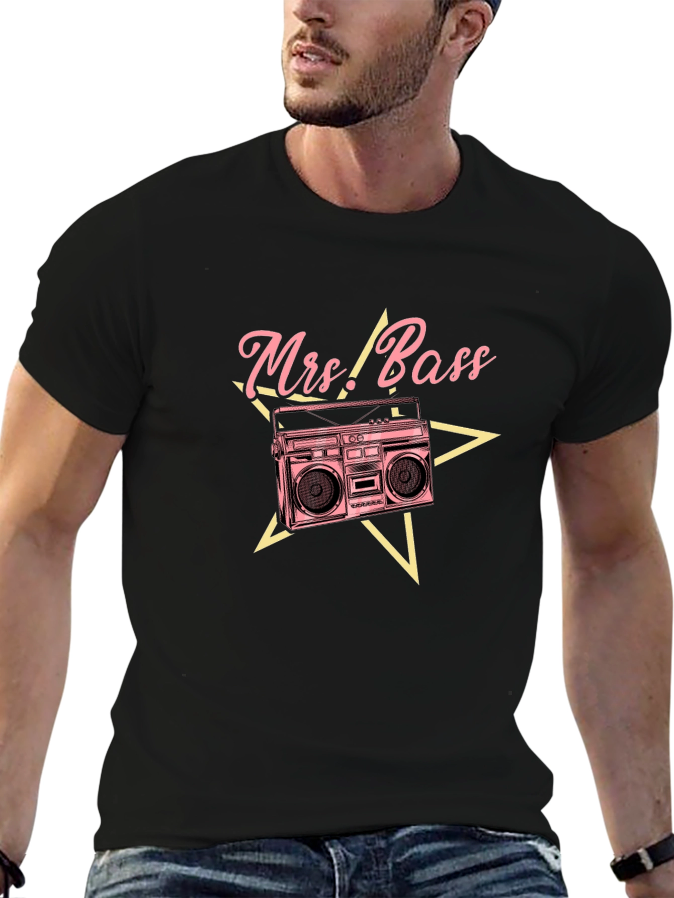Mrs. Bass Retro Boombox Graphic Tee
