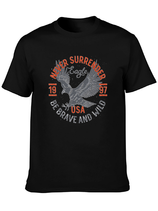 Patriotic Eagle Graphic T-Shirt - Never Surrender