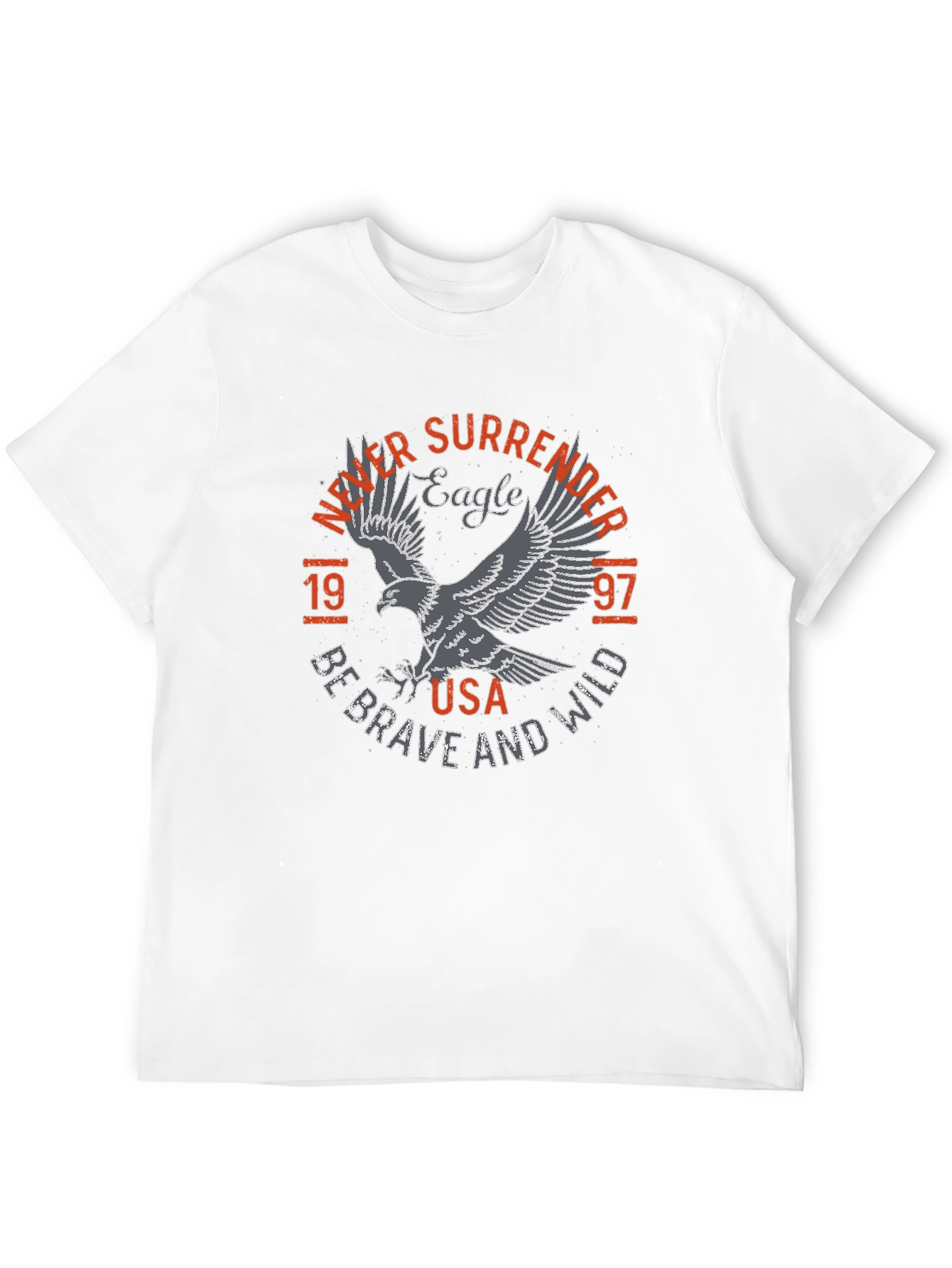 Patriotic Eagle Graphic T-Shirt - Never Surrender