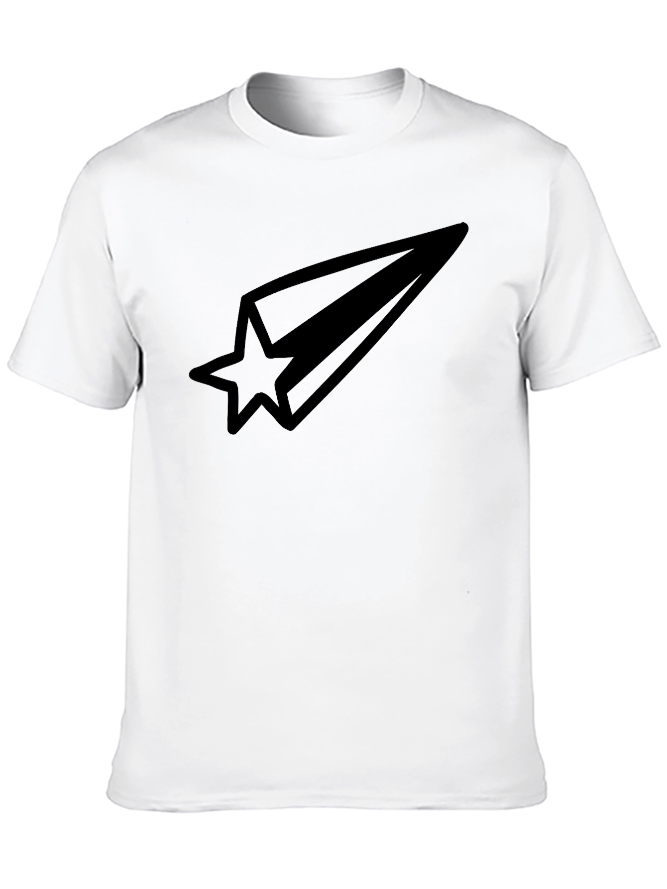 Shooting Star Graphic Tee - Black Cotton Blend