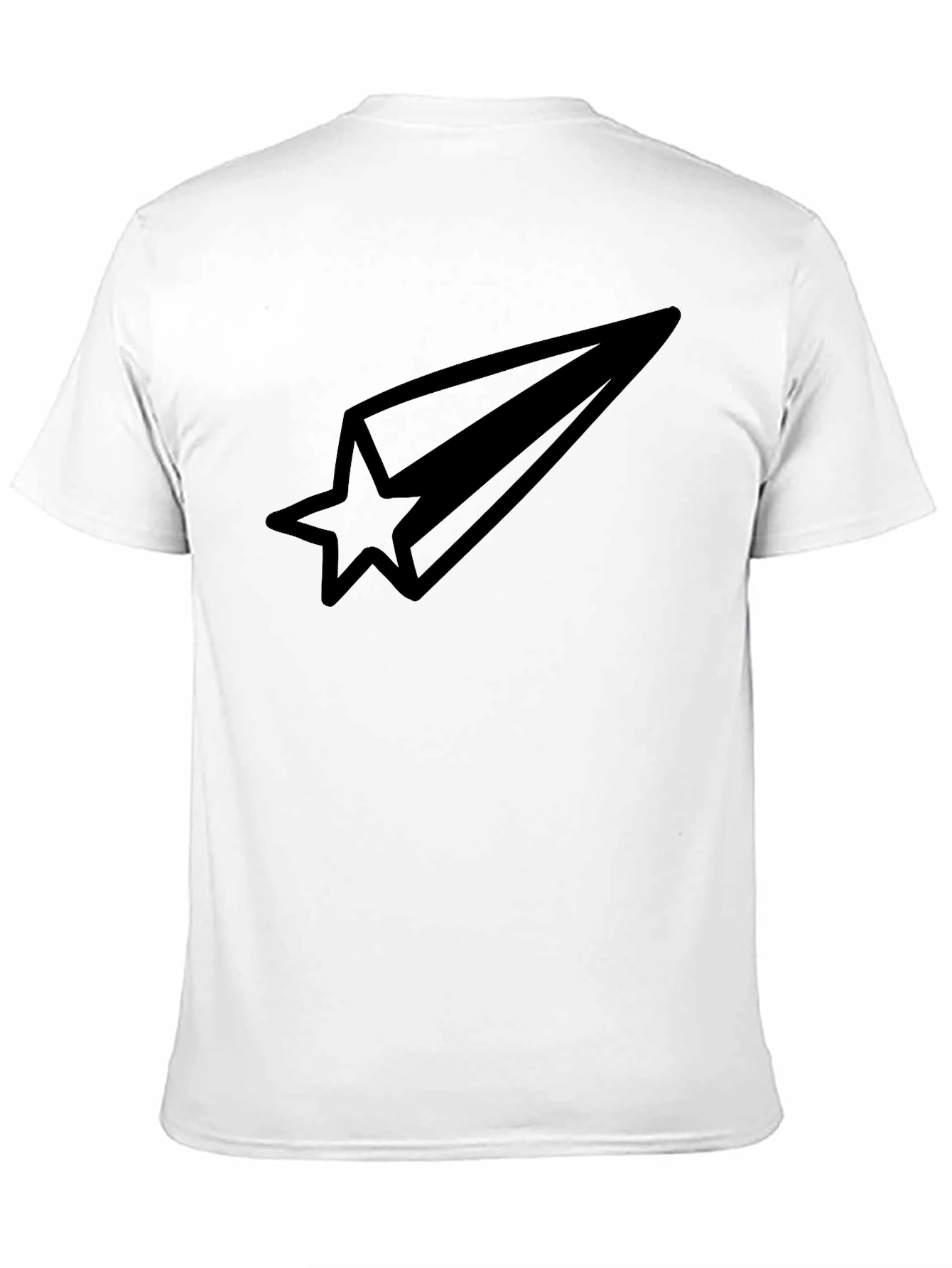 Shooting Star Graphic Tee - Black Cotton Blend