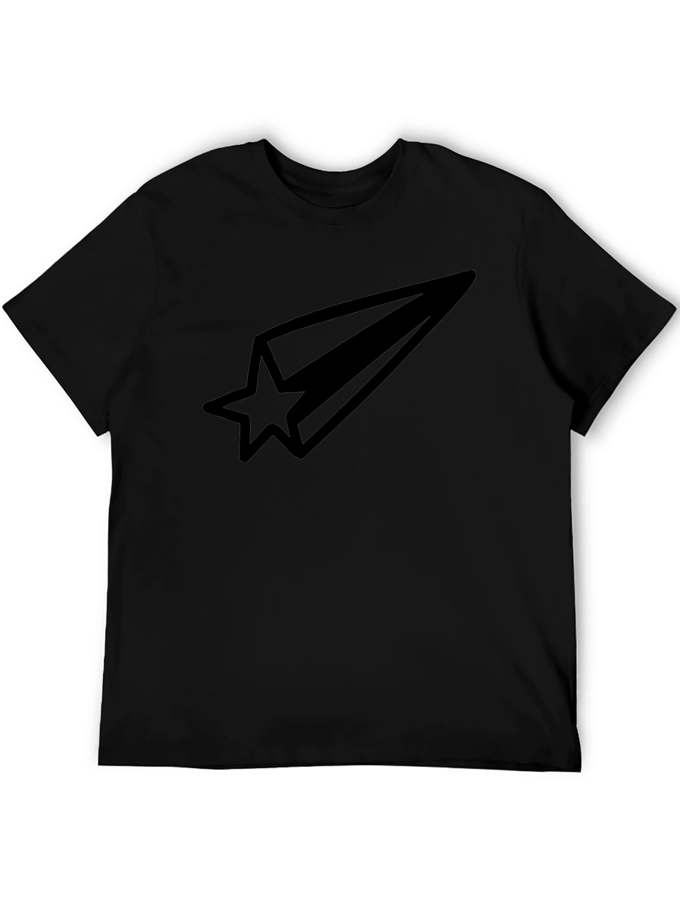 Shooting Star Graphic Tee - Black Cotton Blend