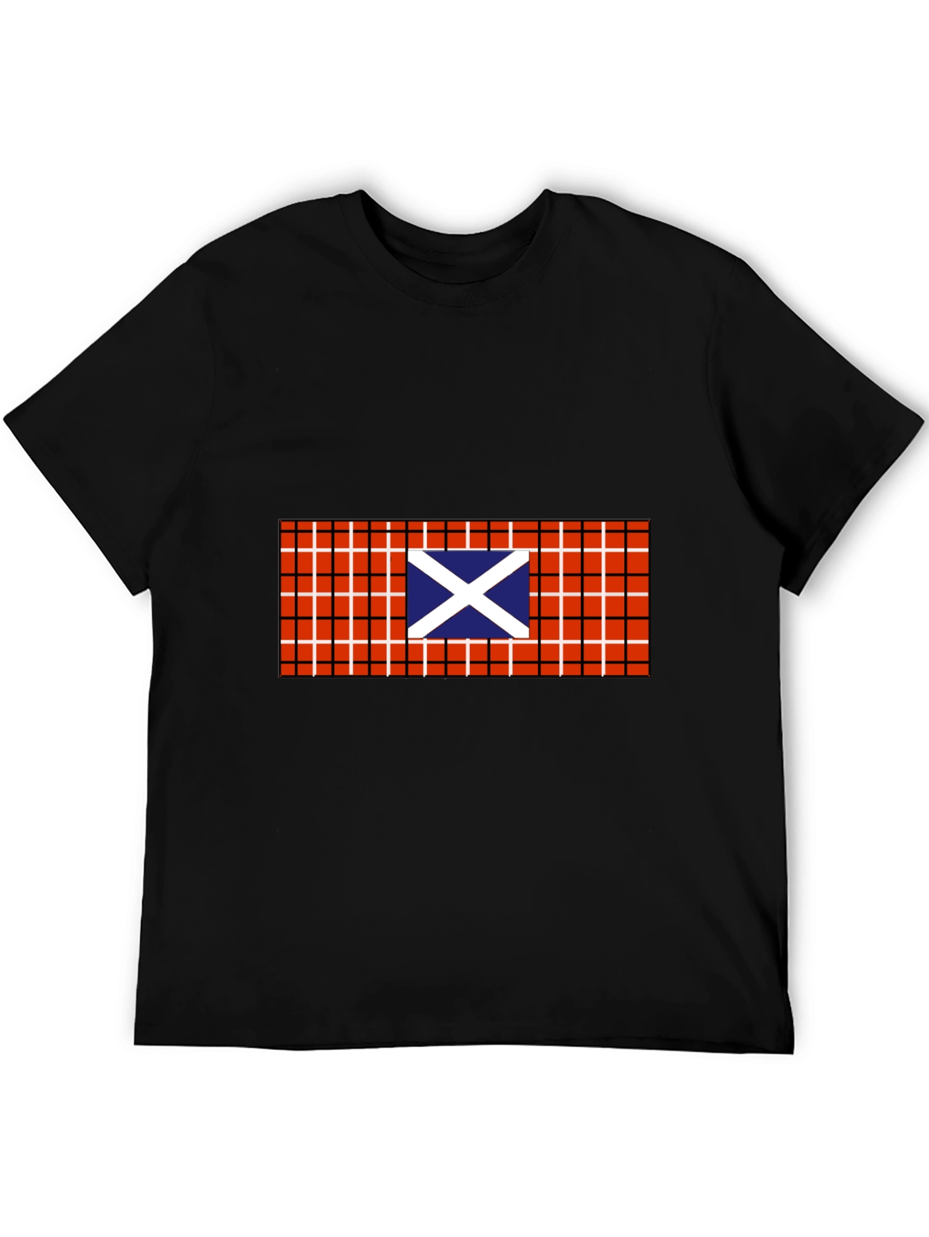 Scottish Flag Plaid Graphic T-Shirt
