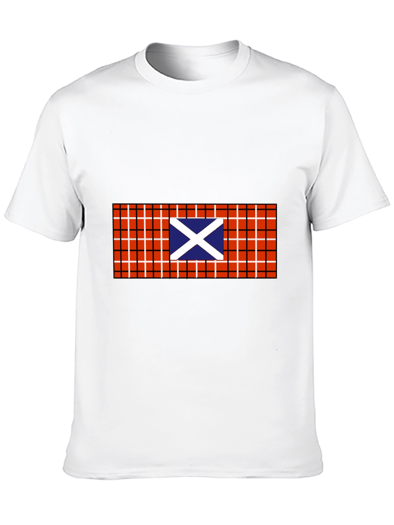 Scottish Flag Plaid Graphic T-Shirt