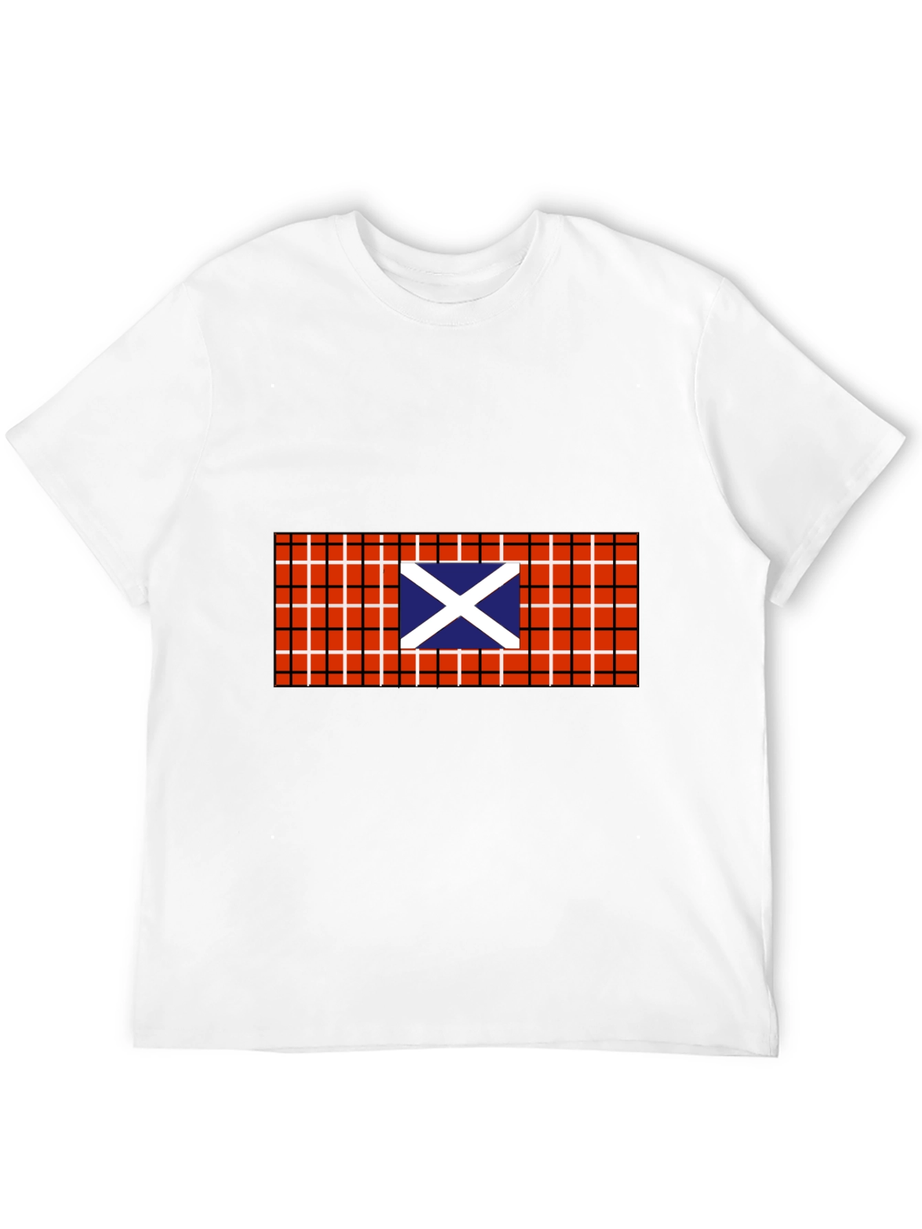 Scottish Flag Plaid Graphic T-Shirt