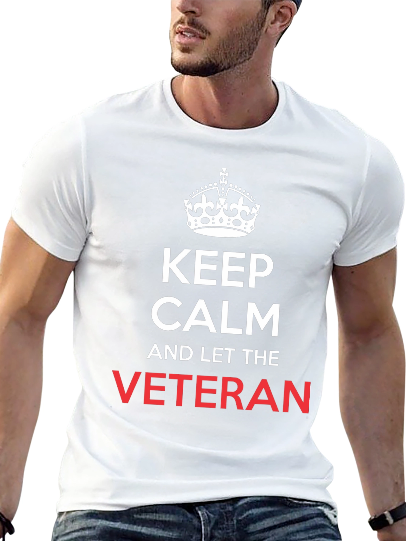 Keep Calm Veteran T-Shirt - Black Cotton Tee