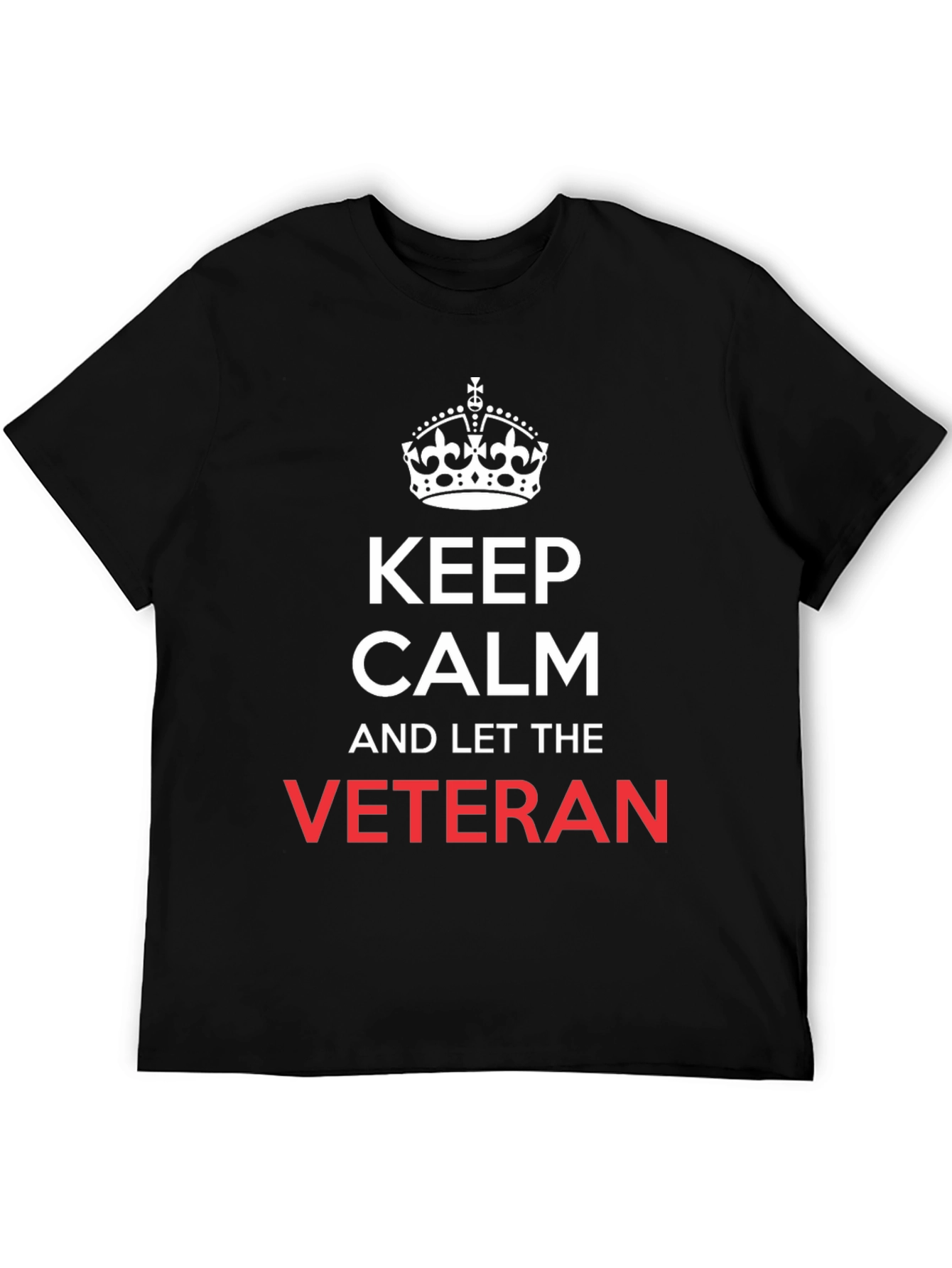 Keep Calm Veteran T-Shirt - Black Cotton Tee
