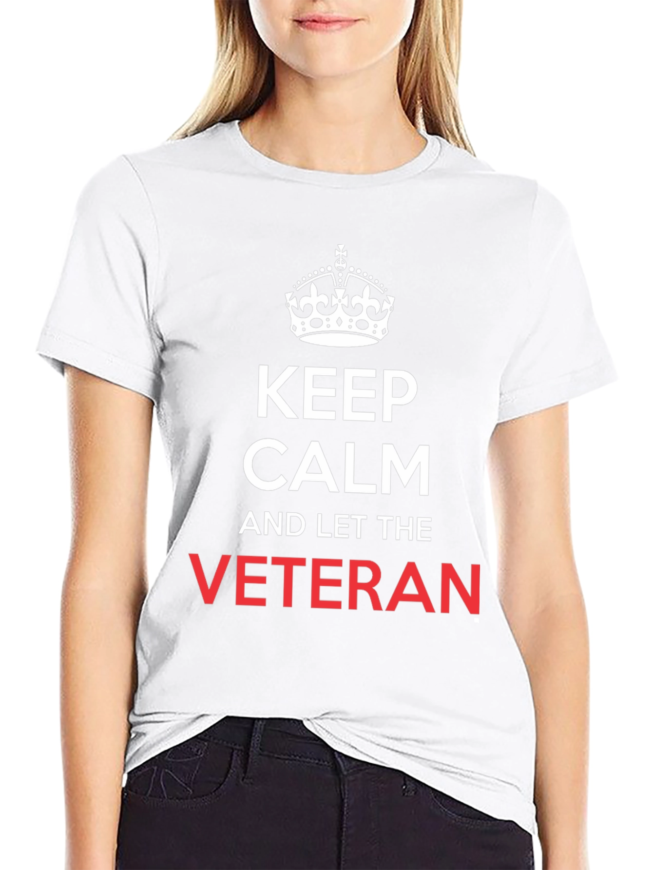 Keep Calm Veteran T-Shirt - Black Cotton Tee