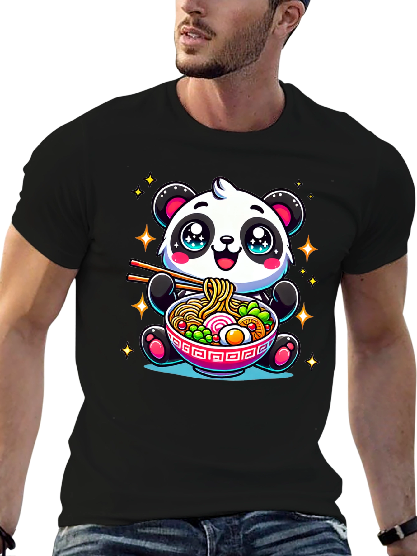 Cute Panda Ramen T-Shirt