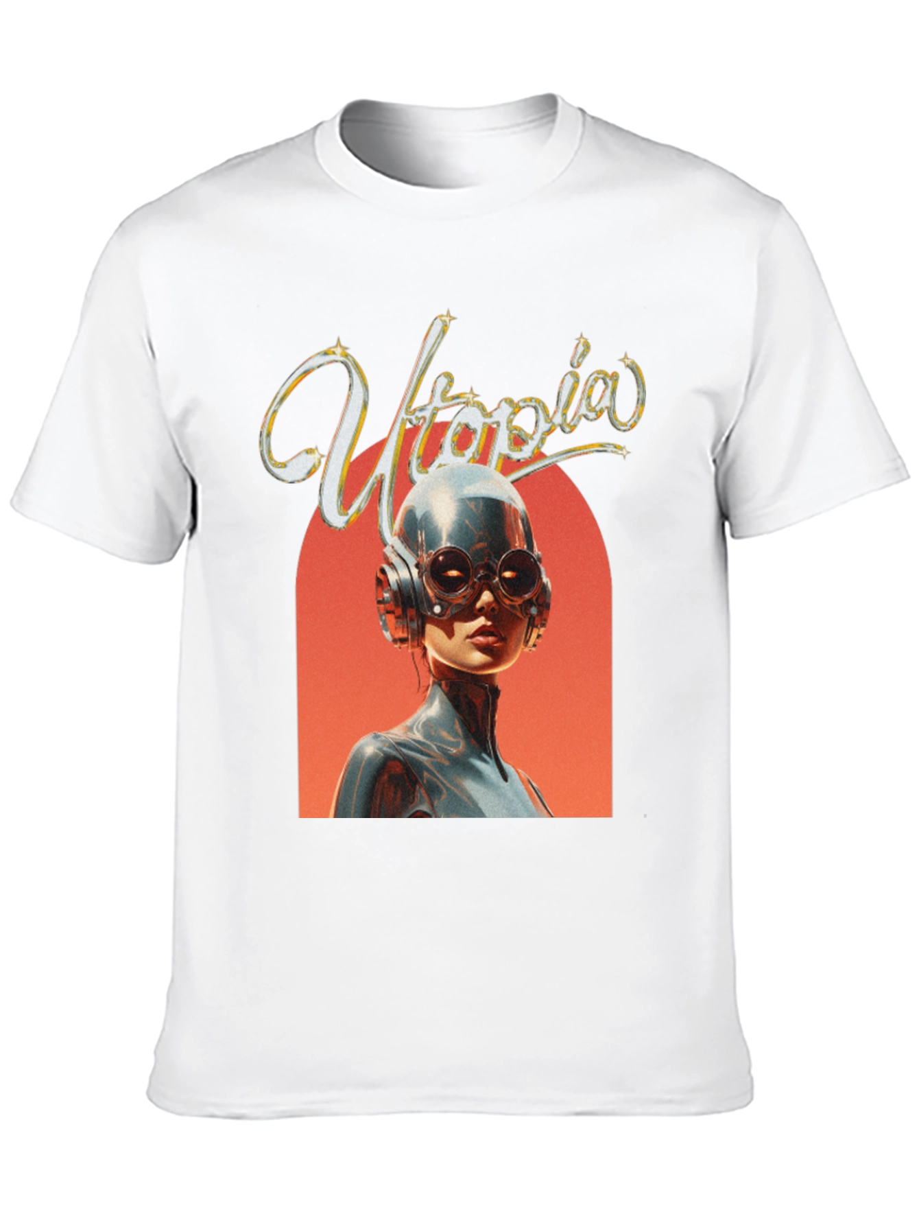 Utopia Graphic Print Black T-Shirt