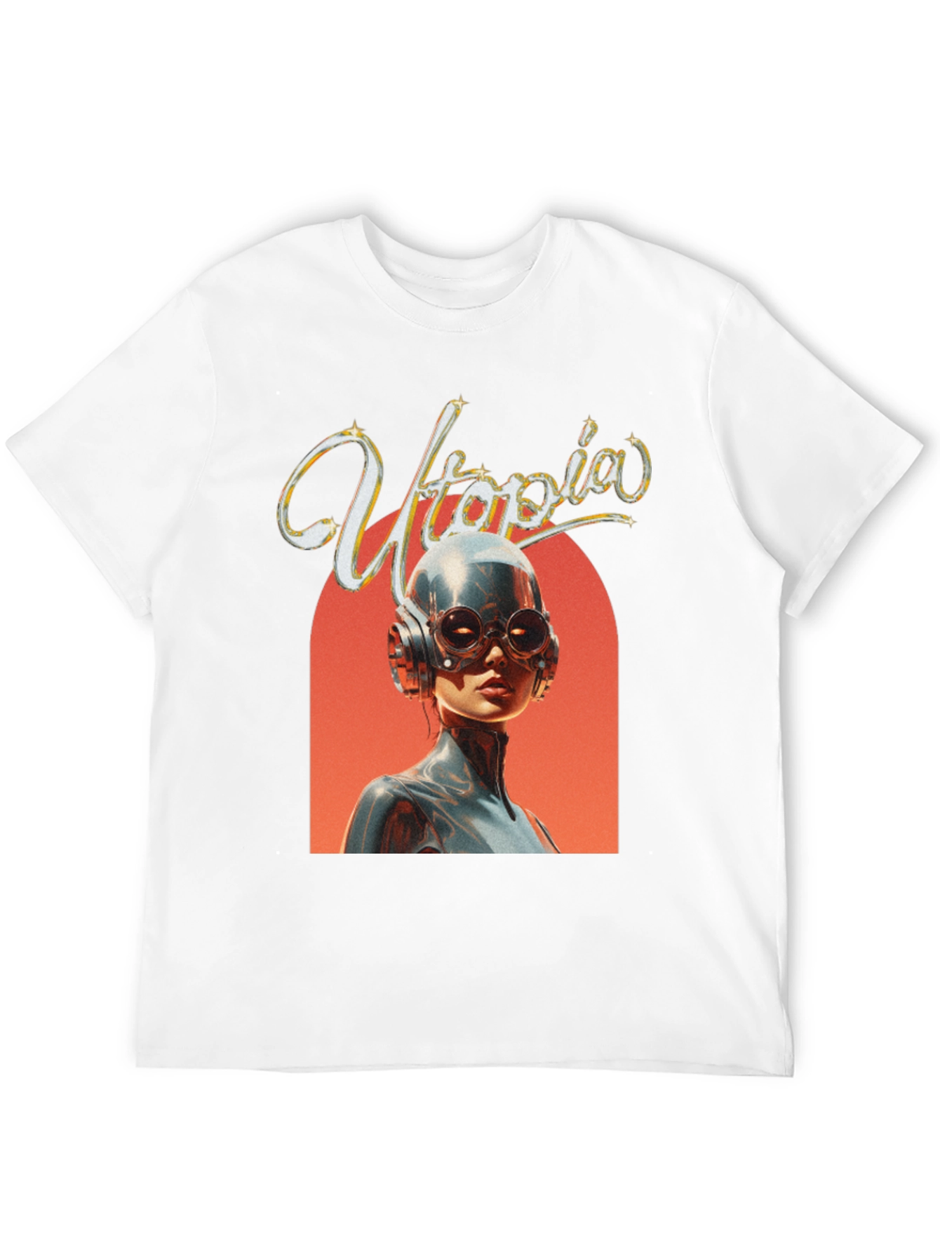 Utopia Graphic Print Black T-Shirt