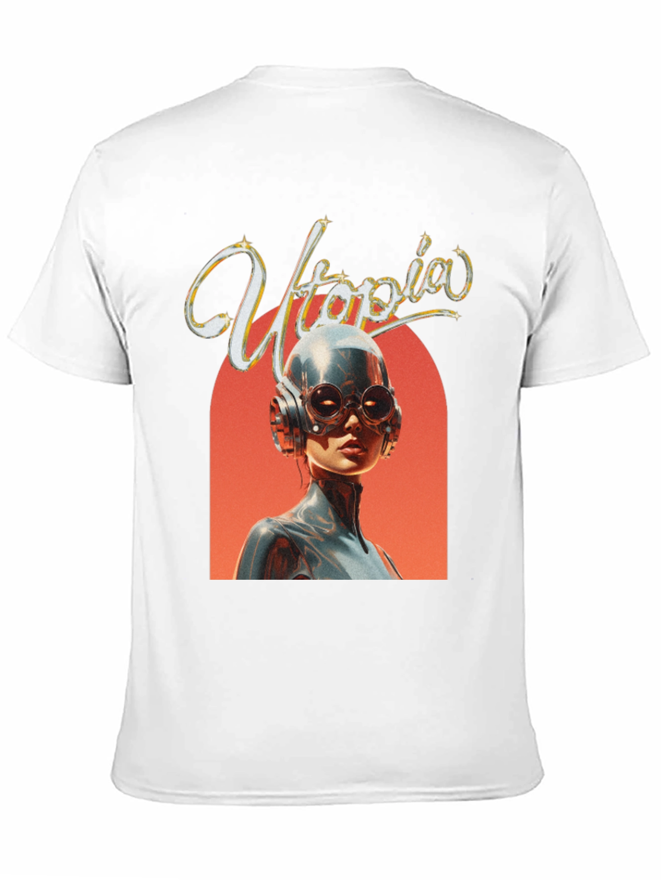 Utopia Graphic Print Black T-Shirt